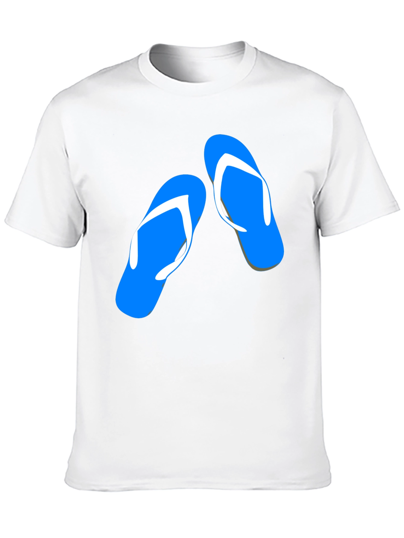 Summer Flip Flop Graphic Tee - Black Cotton T-Shirt