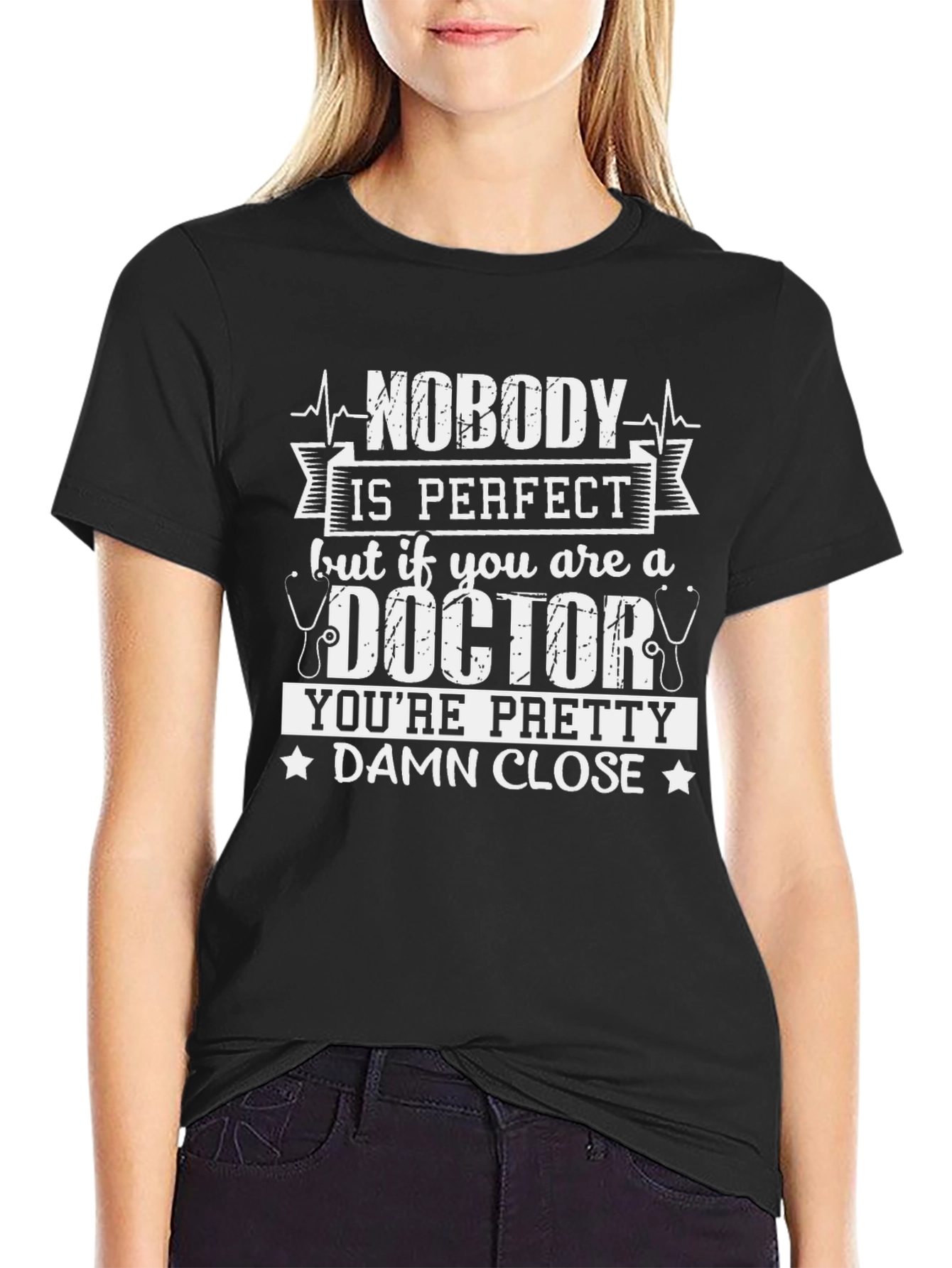 Doctor T-Shirt - Nobodys Perfect Funny Gift Tee