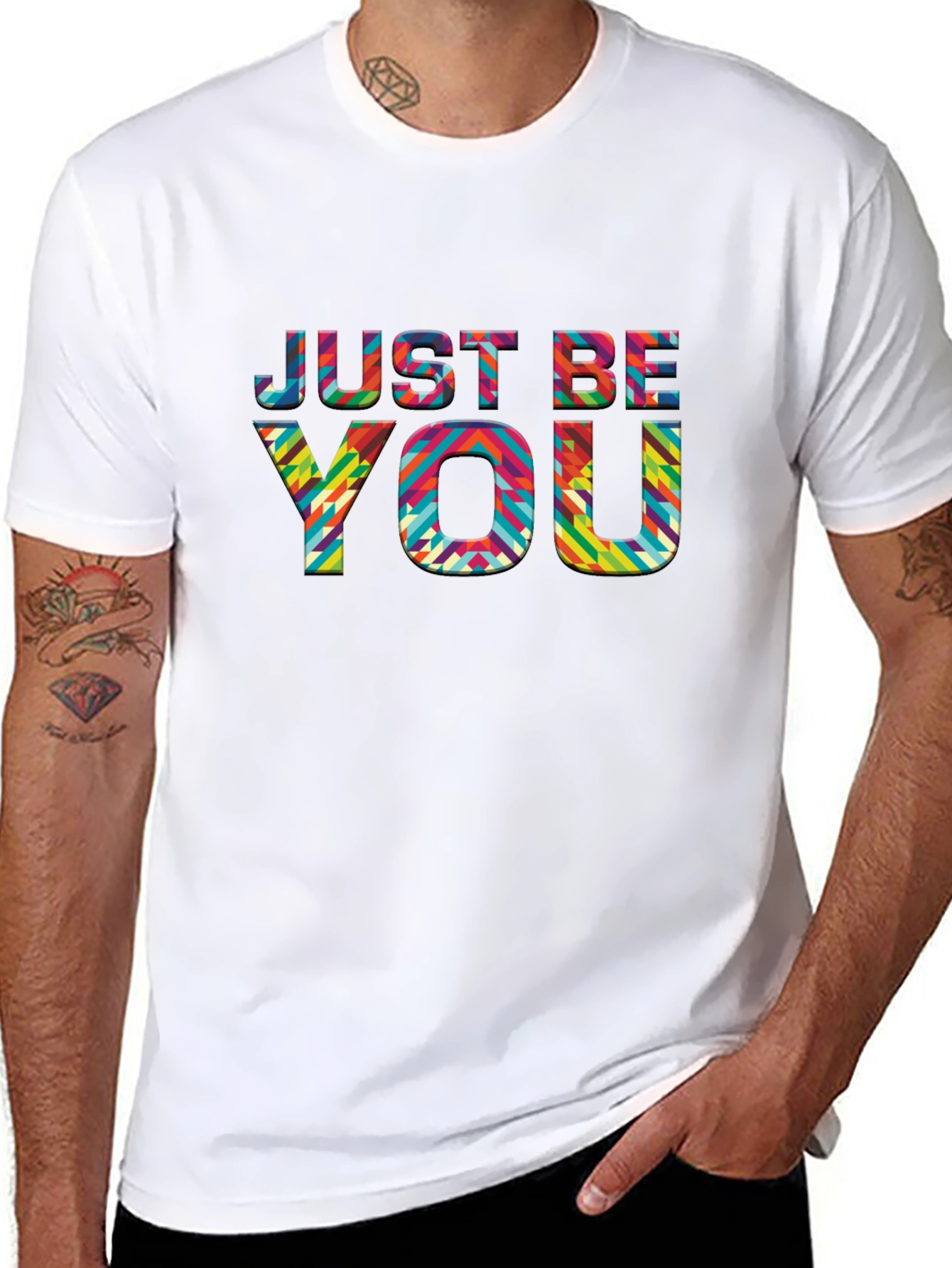 Just Be You Graphic Tee - Stylish Black T-Shirt