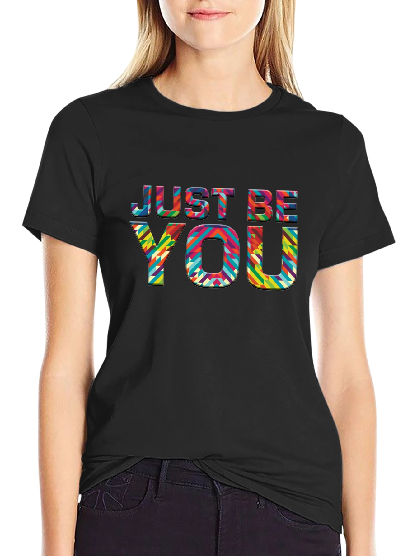 Just Be You Graphic Tee - Stylish Black T-Shirt