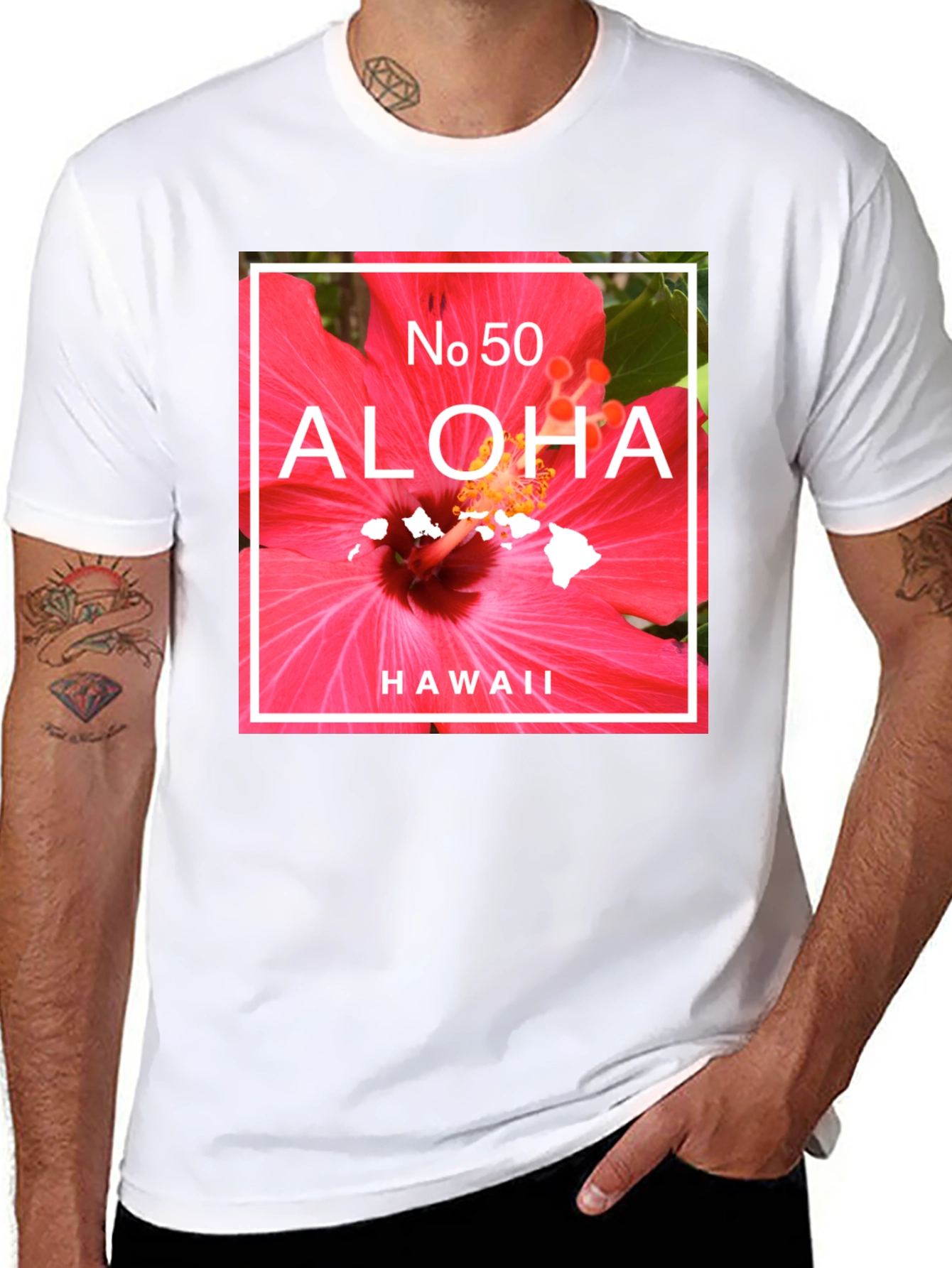 Aloha Hawaii T-Shirt | Tropical Flower Graphic Tee