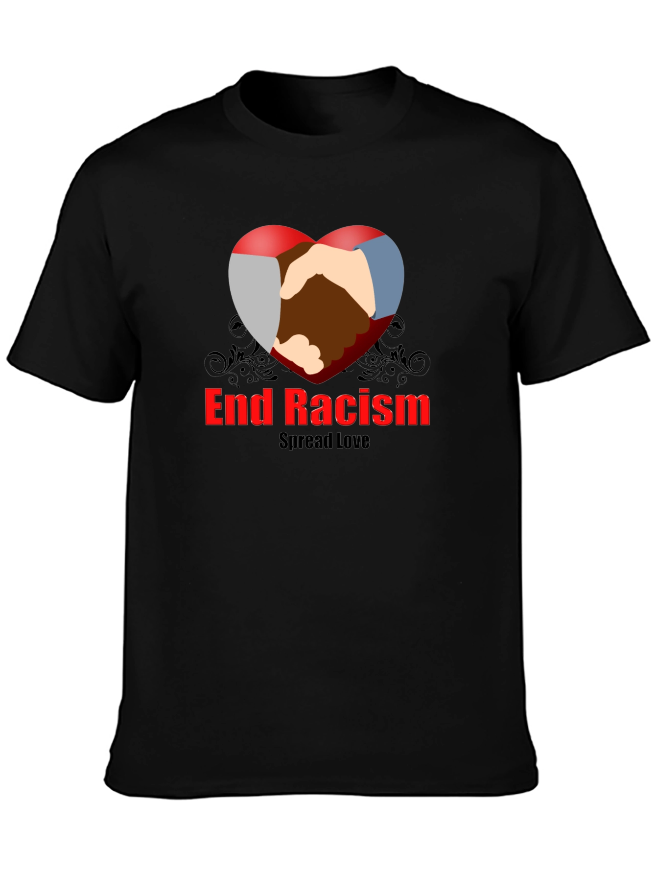 End Racism Spread Love Graphic T-Shirt