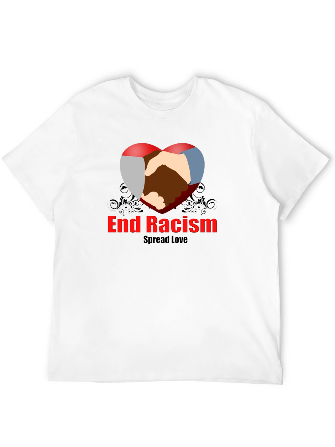 End Racism Spread Love Graphic T-Shirt