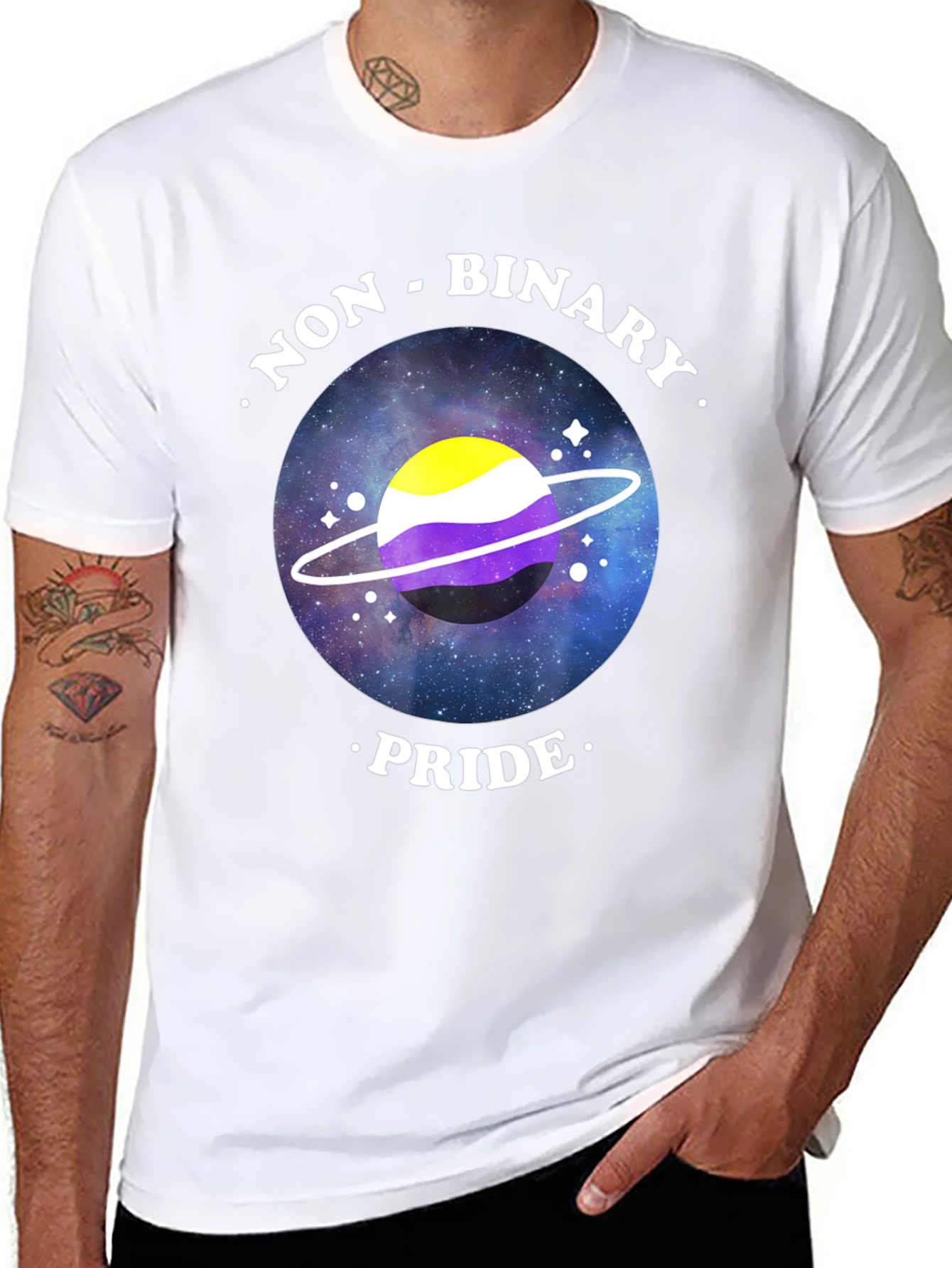 Non Binary Pride Galaxy T-Shirt