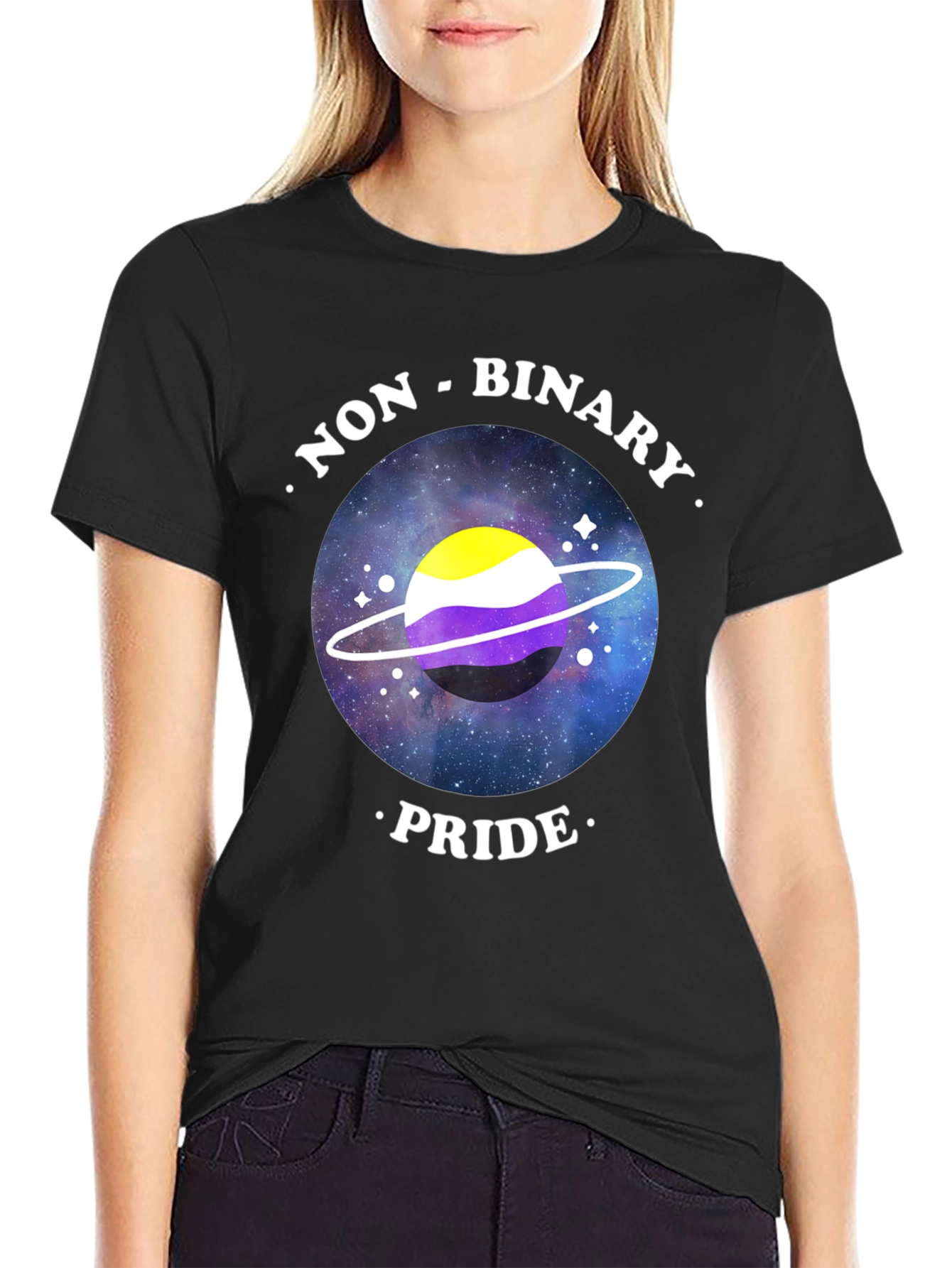 Non Binary Pride Galaxy T-Shirt