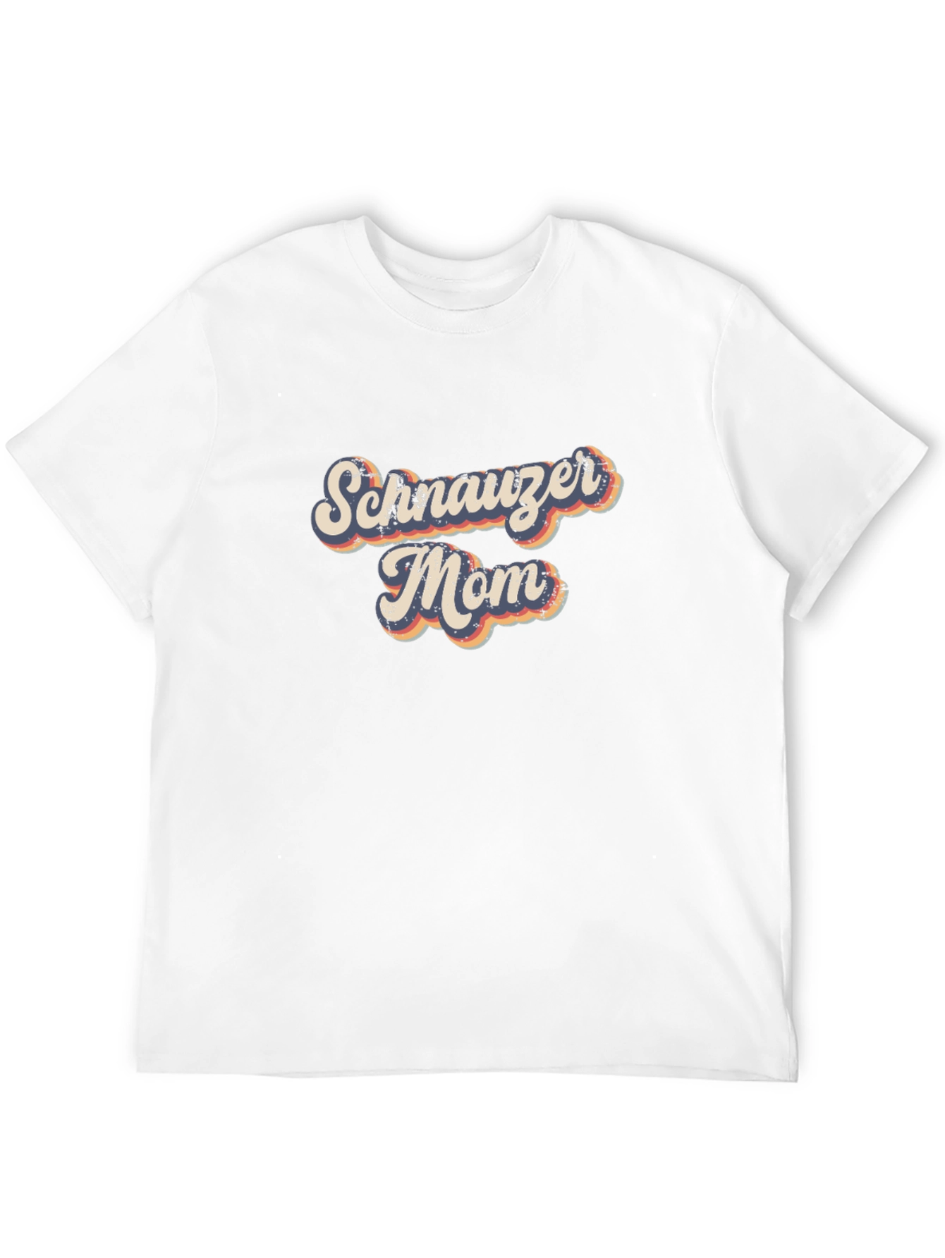 Schnauzer Mom T-Shirt - Retro Style Black Tee