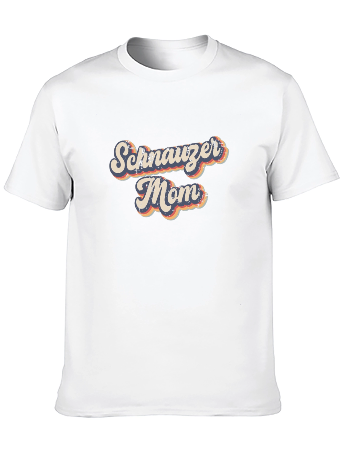Schnauzer Mom T-Shirt - Retro Style Black Tee