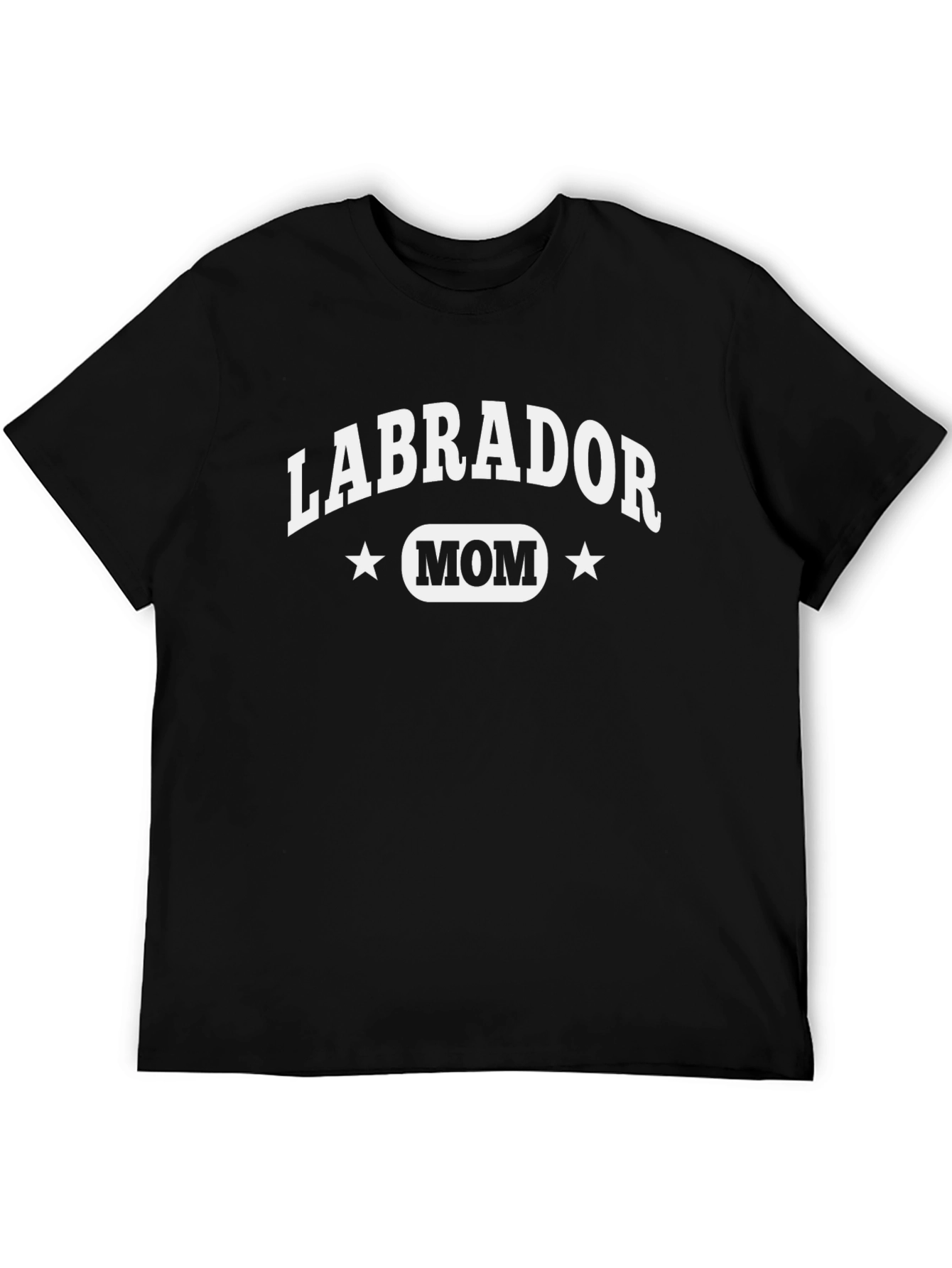 Labrador Mom Graphic Tee - Black Cotton T-Shirt