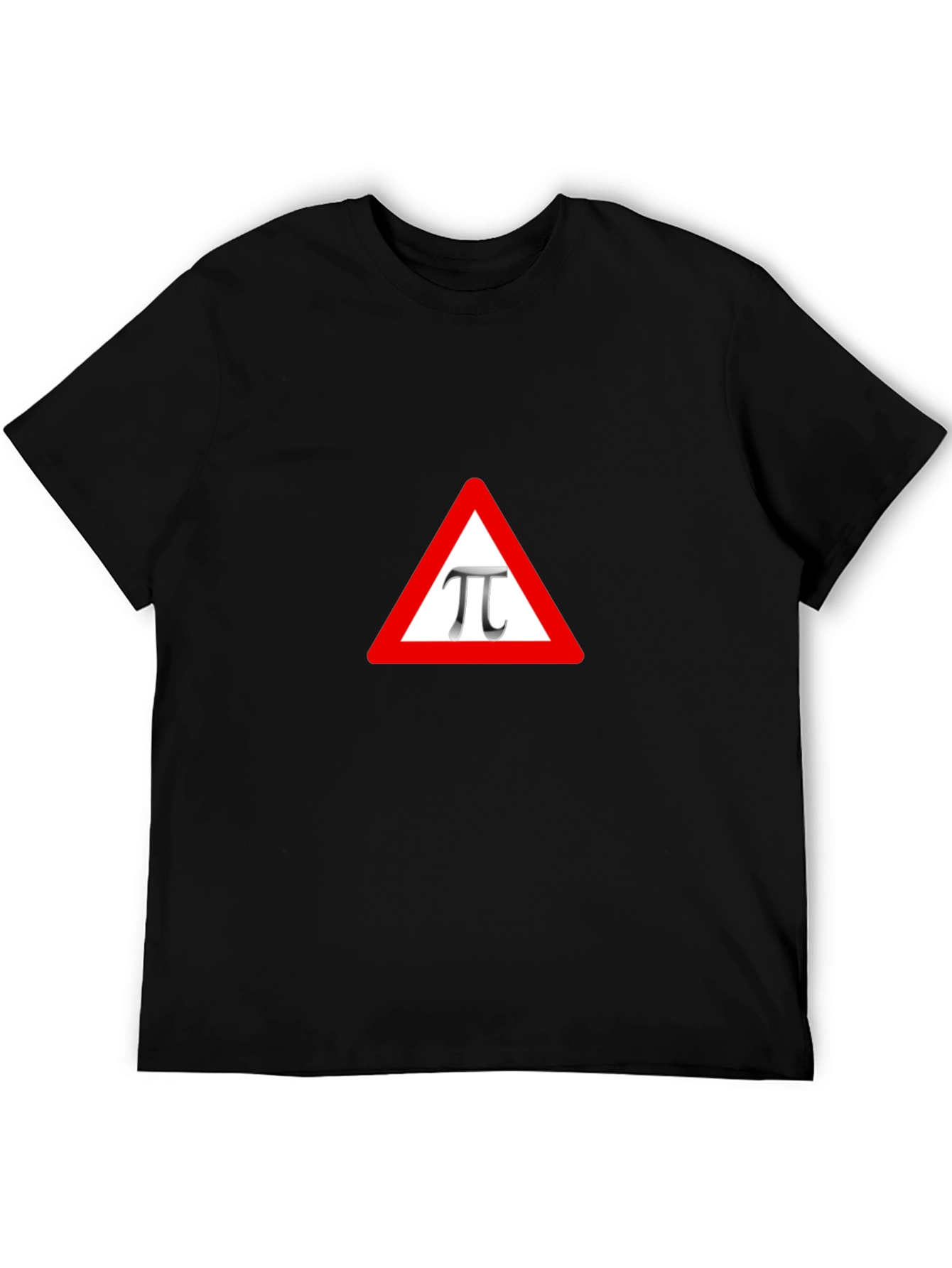 Pi Symbol Triangle Warning Sign Graphic Tee