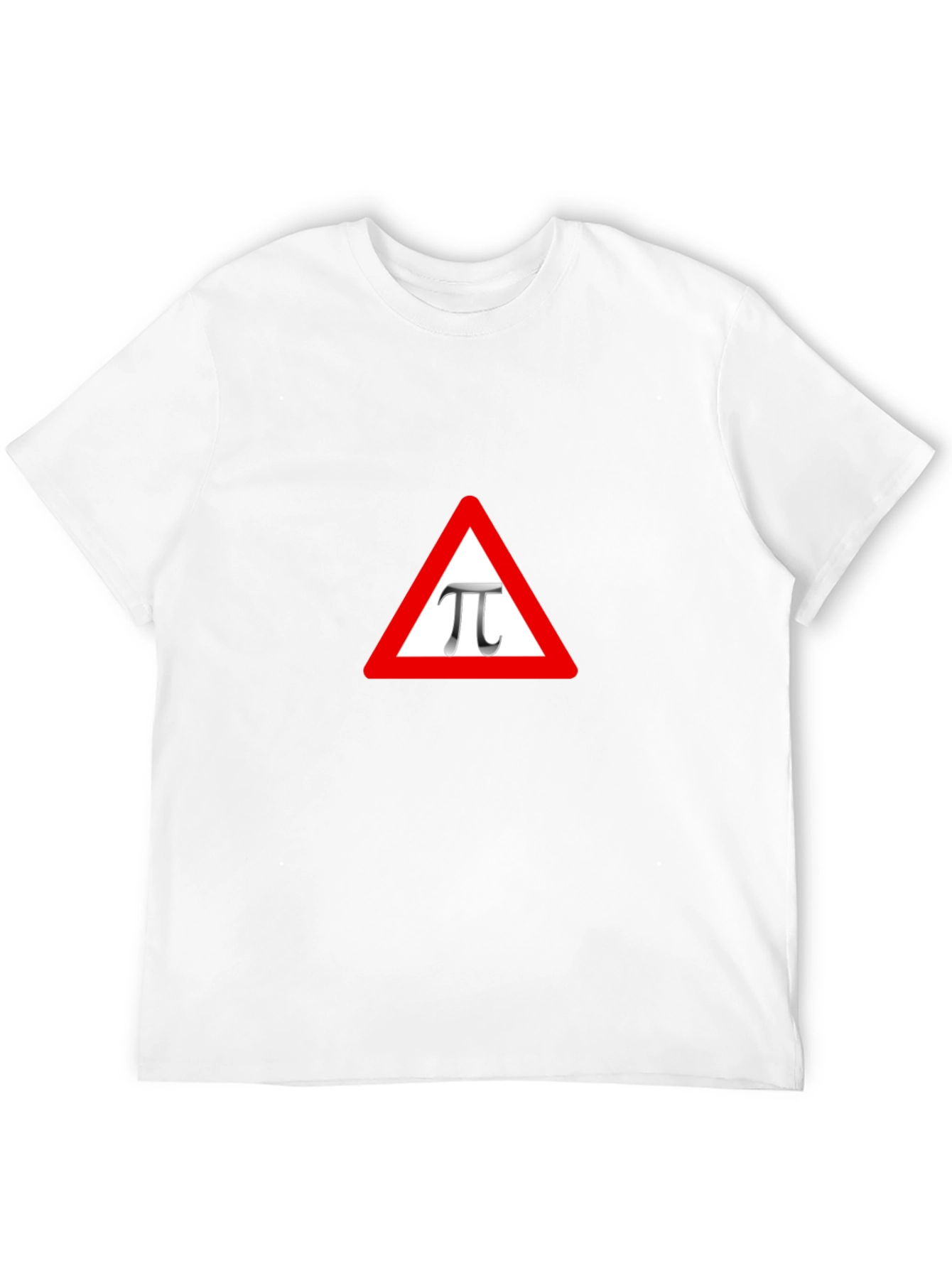 Pi Symbol Triangle Warning Sign Graphic Tee