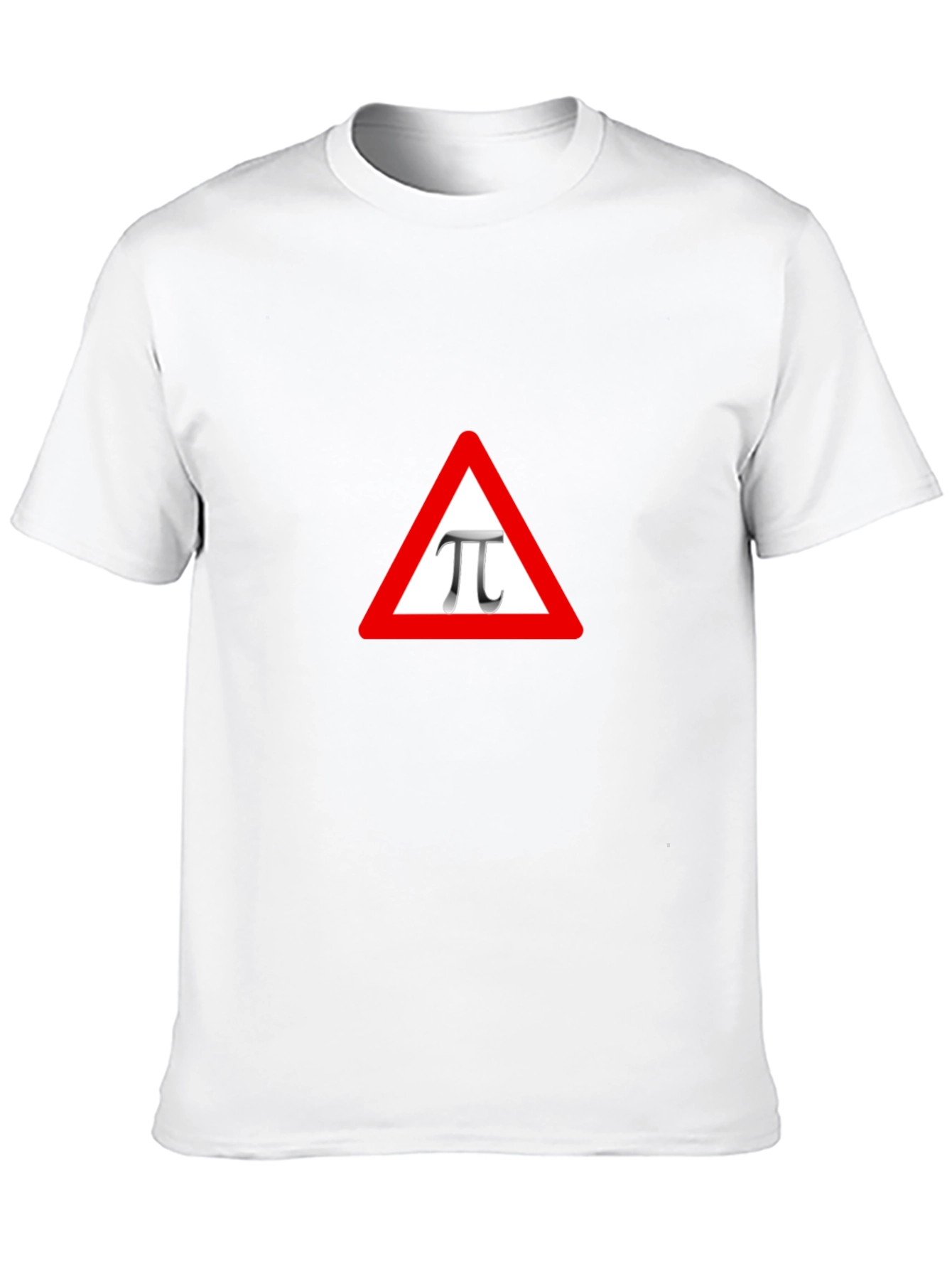 Pi Symbol Triangle Warning Sign Graphic Tee