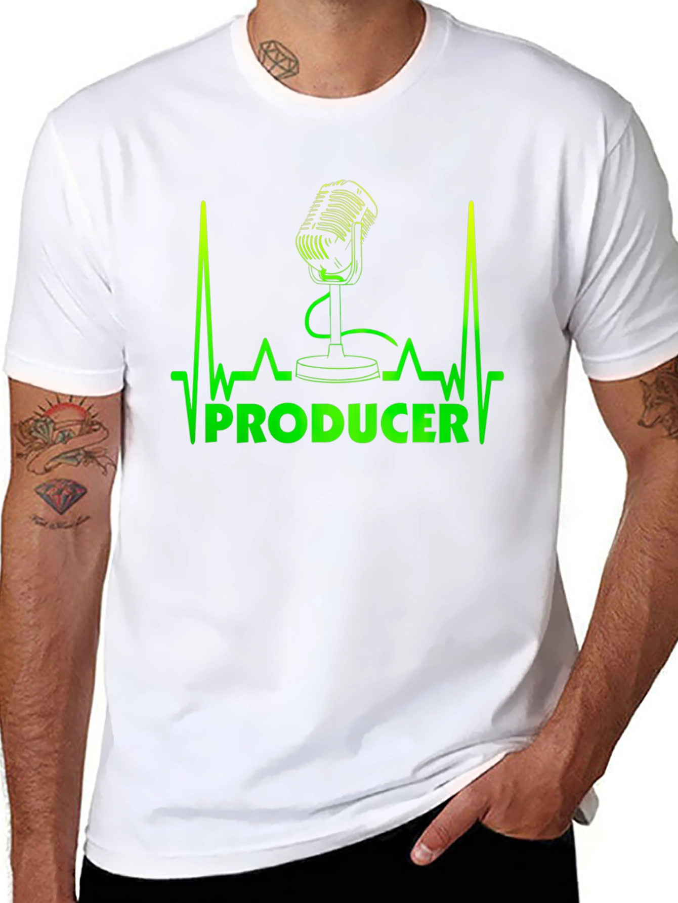 Producer Microphone Heartbeat T-Shirt