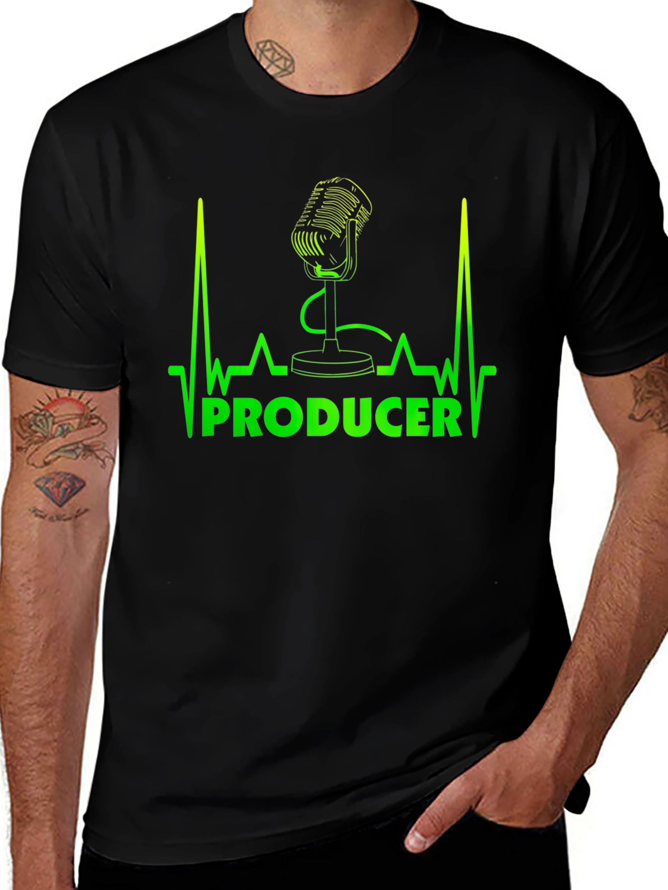 Producer Microphone Heartbeat T-Shirt