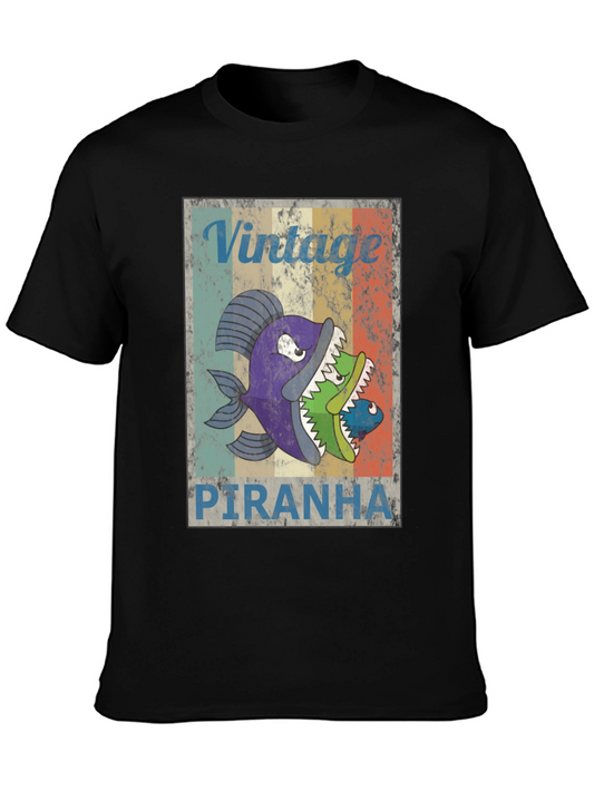 Vintage Piranha Graphic T-Shirt