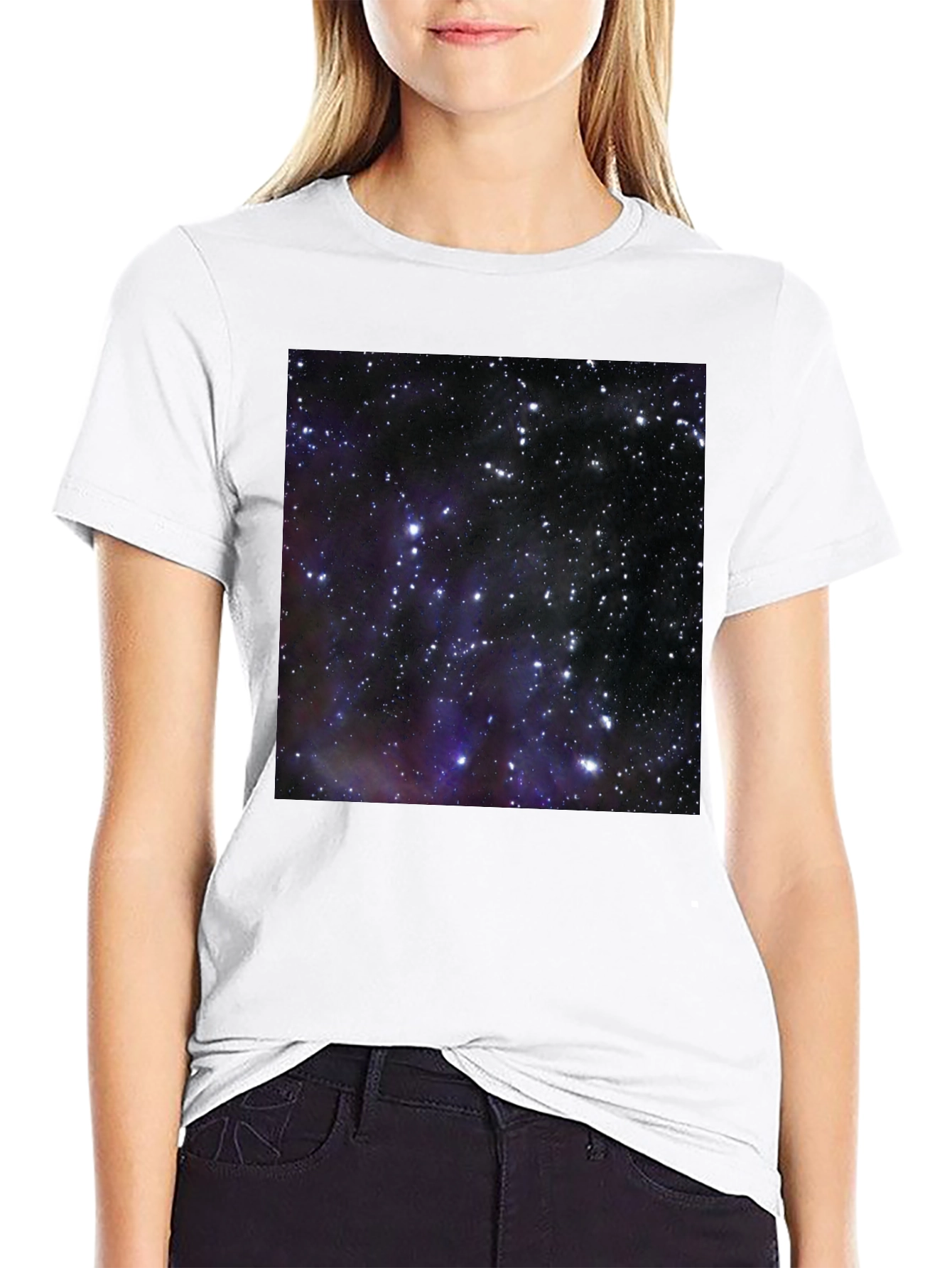 Galaxy Print Black T-Shirt