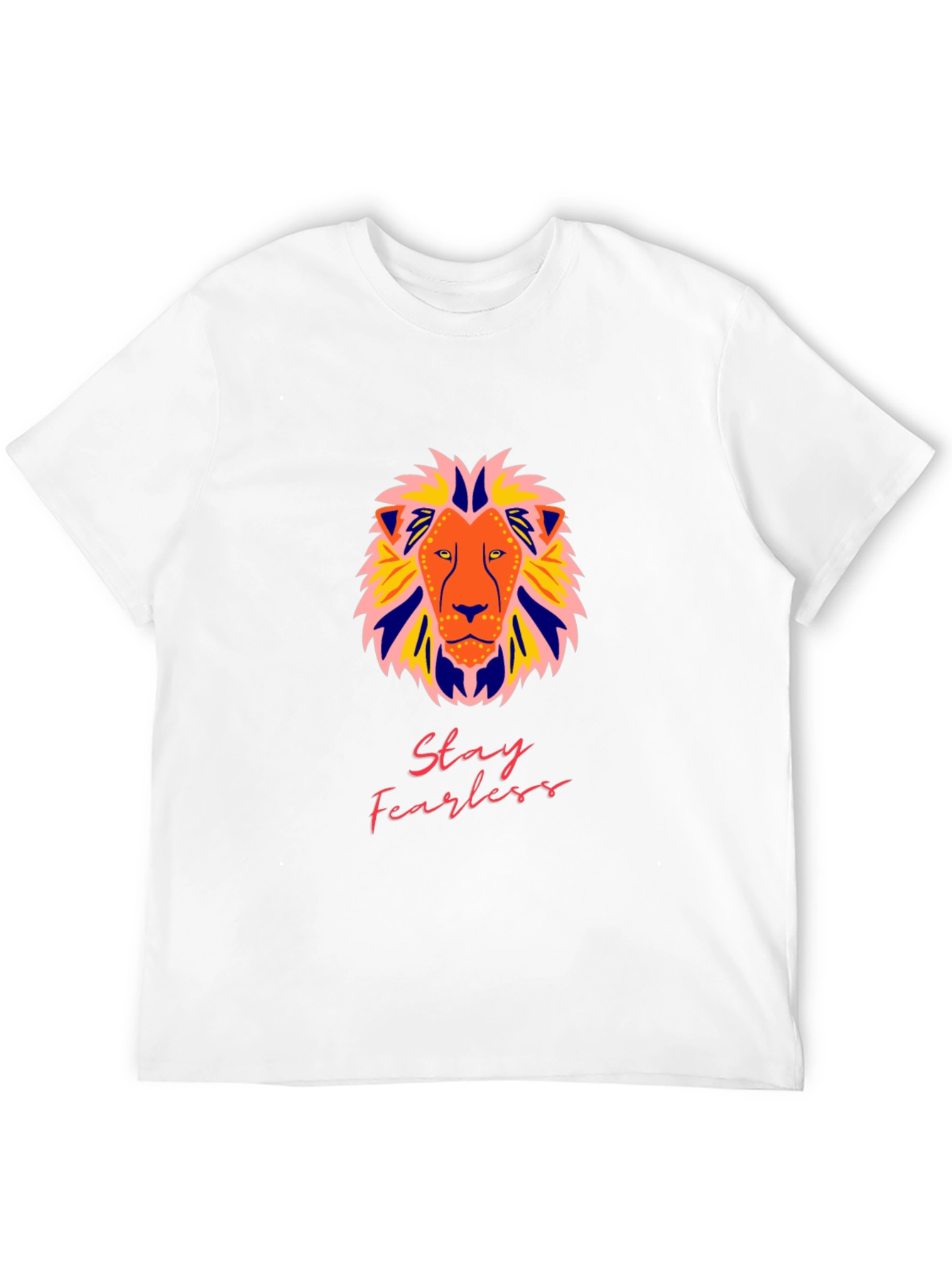 Stay Fearless Lion Graphic Tee - Bold Style