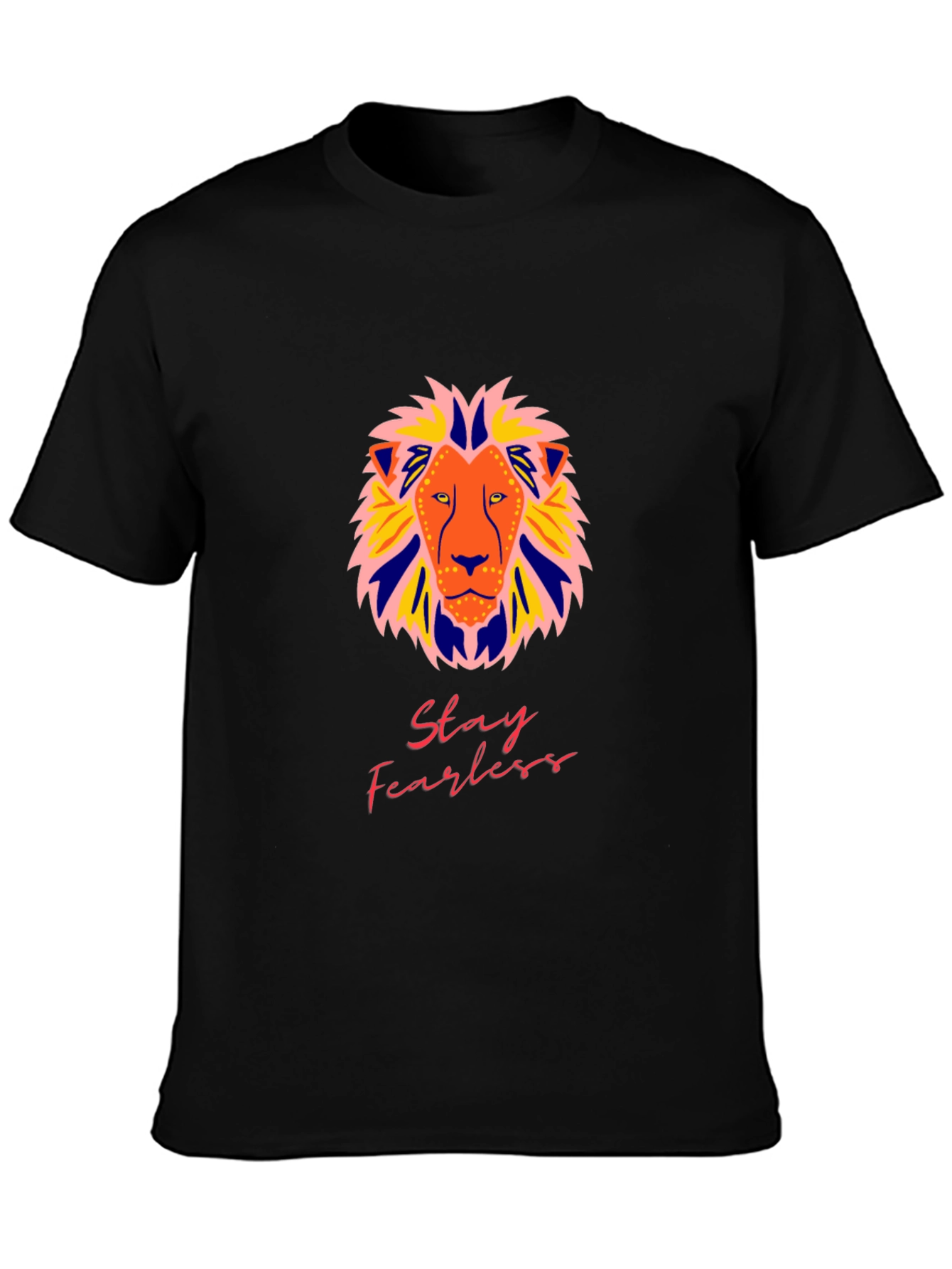 Stay Fearless Lion Graphic Tee - Bold Style