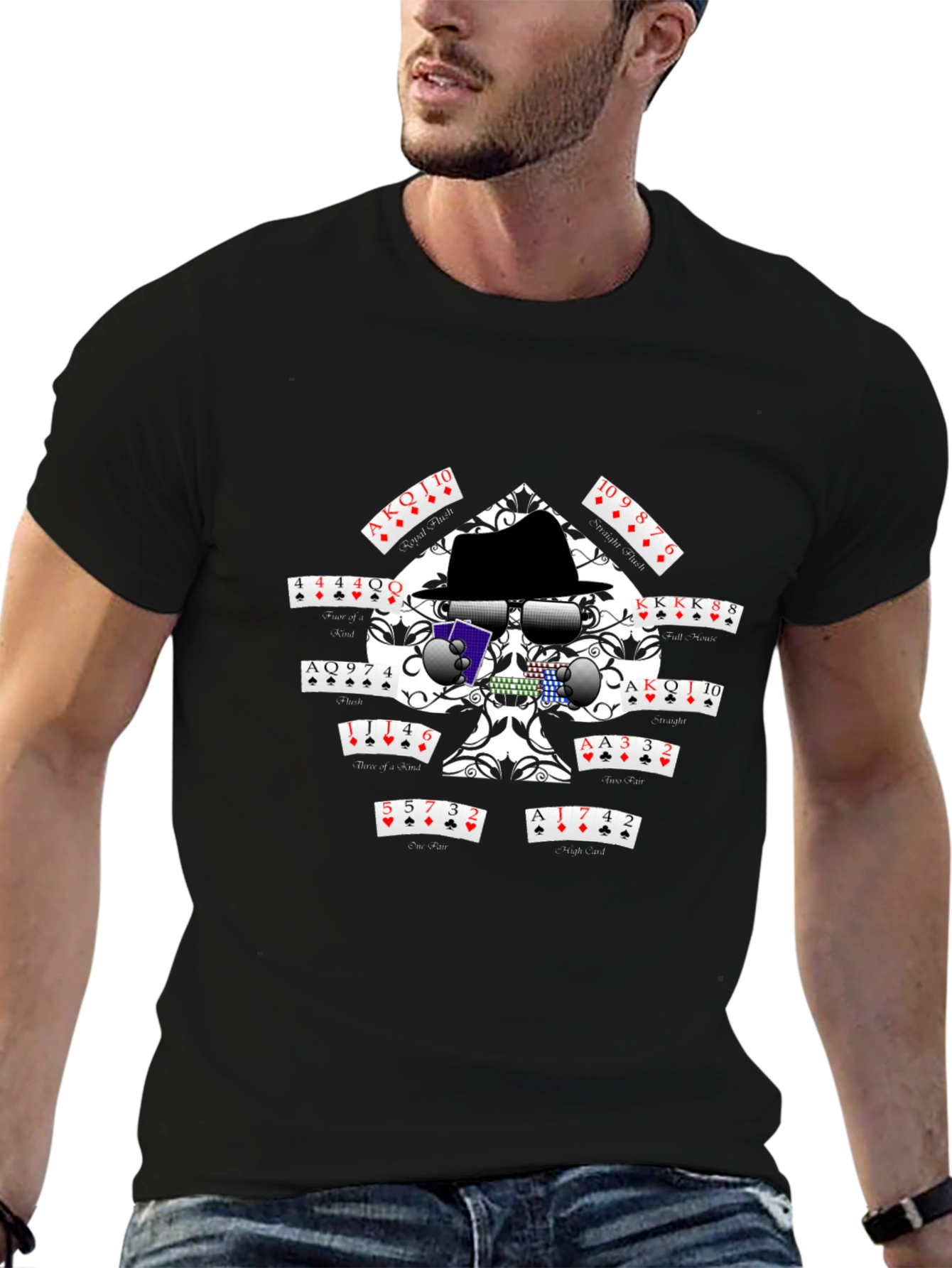 Poker Skull T-Shirt - Casino Style