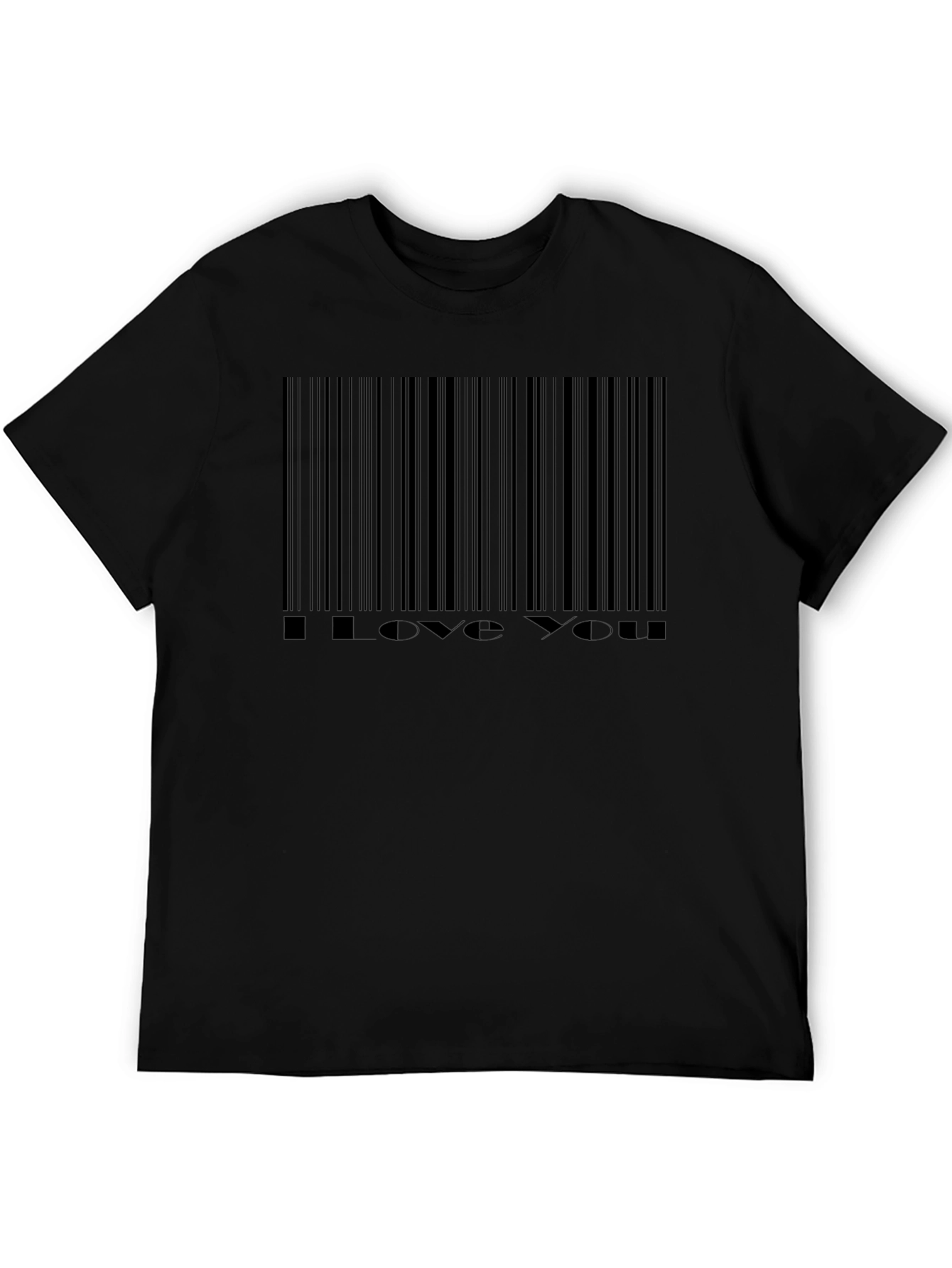 Barcode I Love You Black T-Shirt