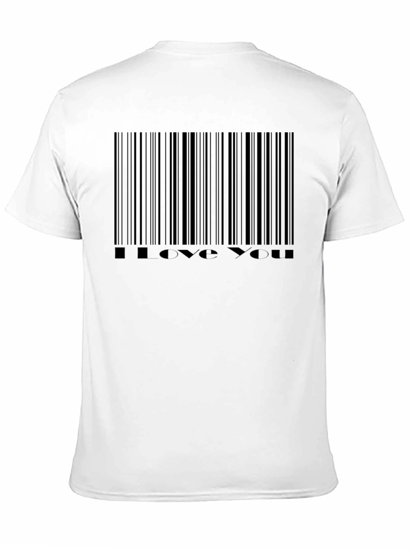 Barcode I Love You Black T-Shirt