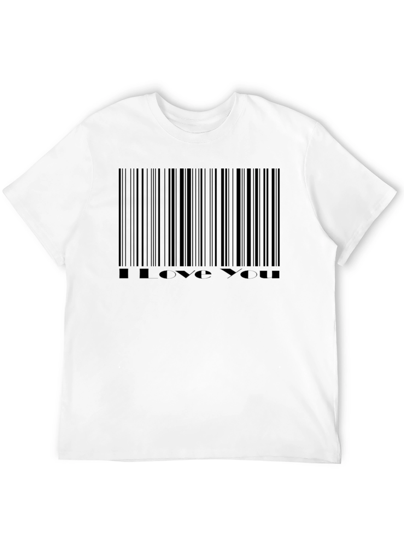 Barcode I Love You Black T-Shirt