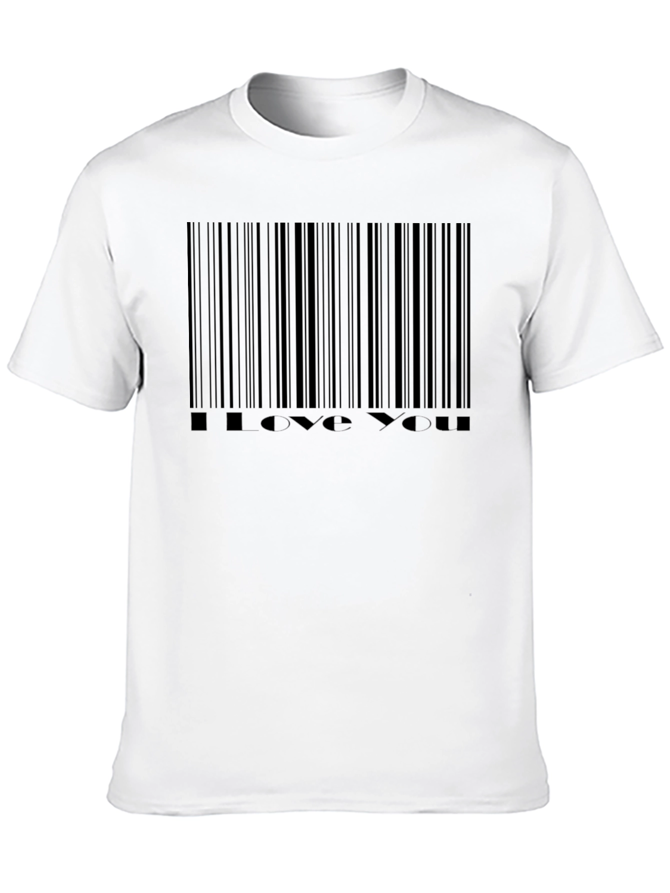 Barcode I Love You Black T-Shirt