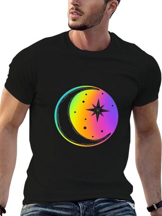 Rainbow Moon Star Graphic Tee