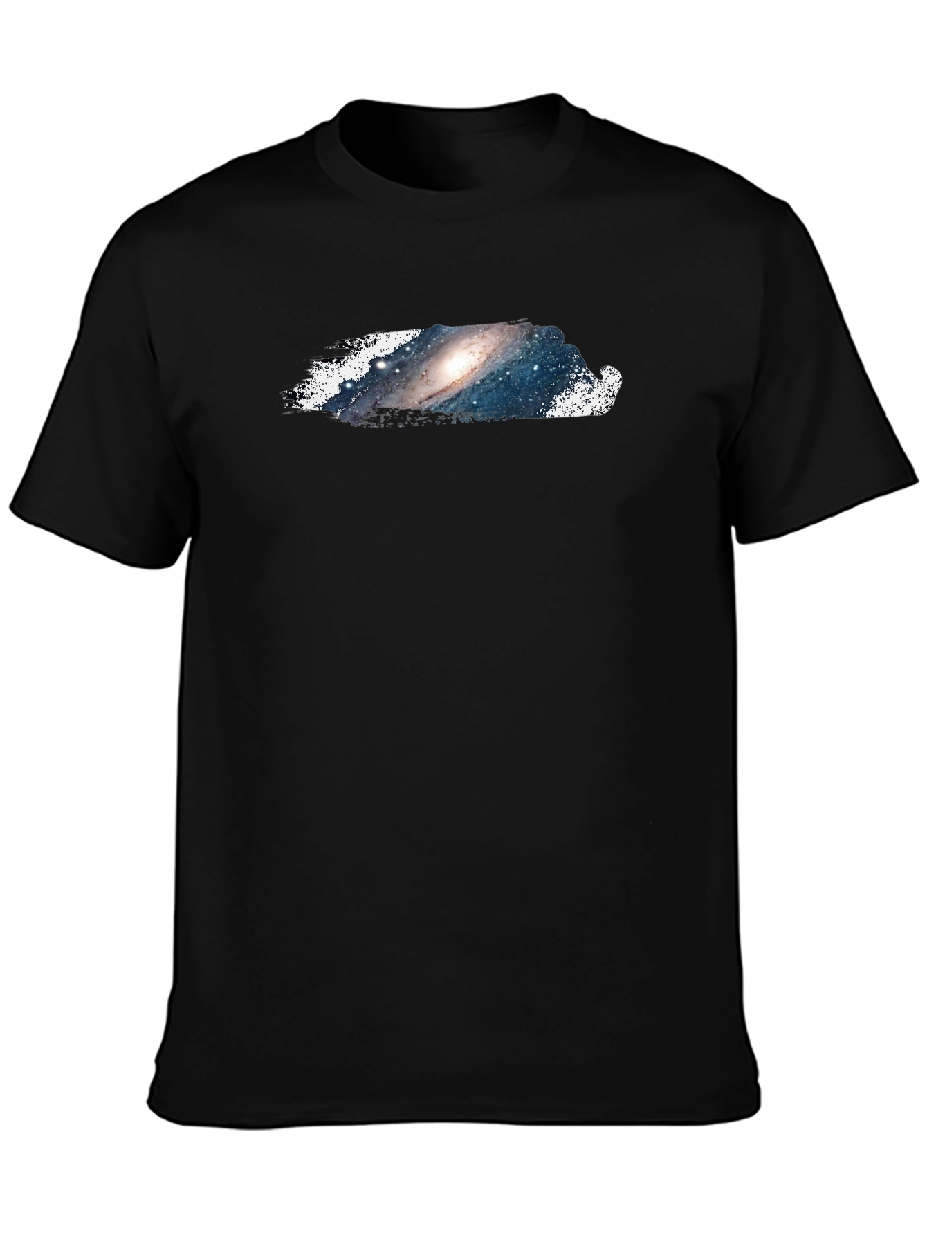 Galaxy Print Black T-Shirt - Casual and Stylish
