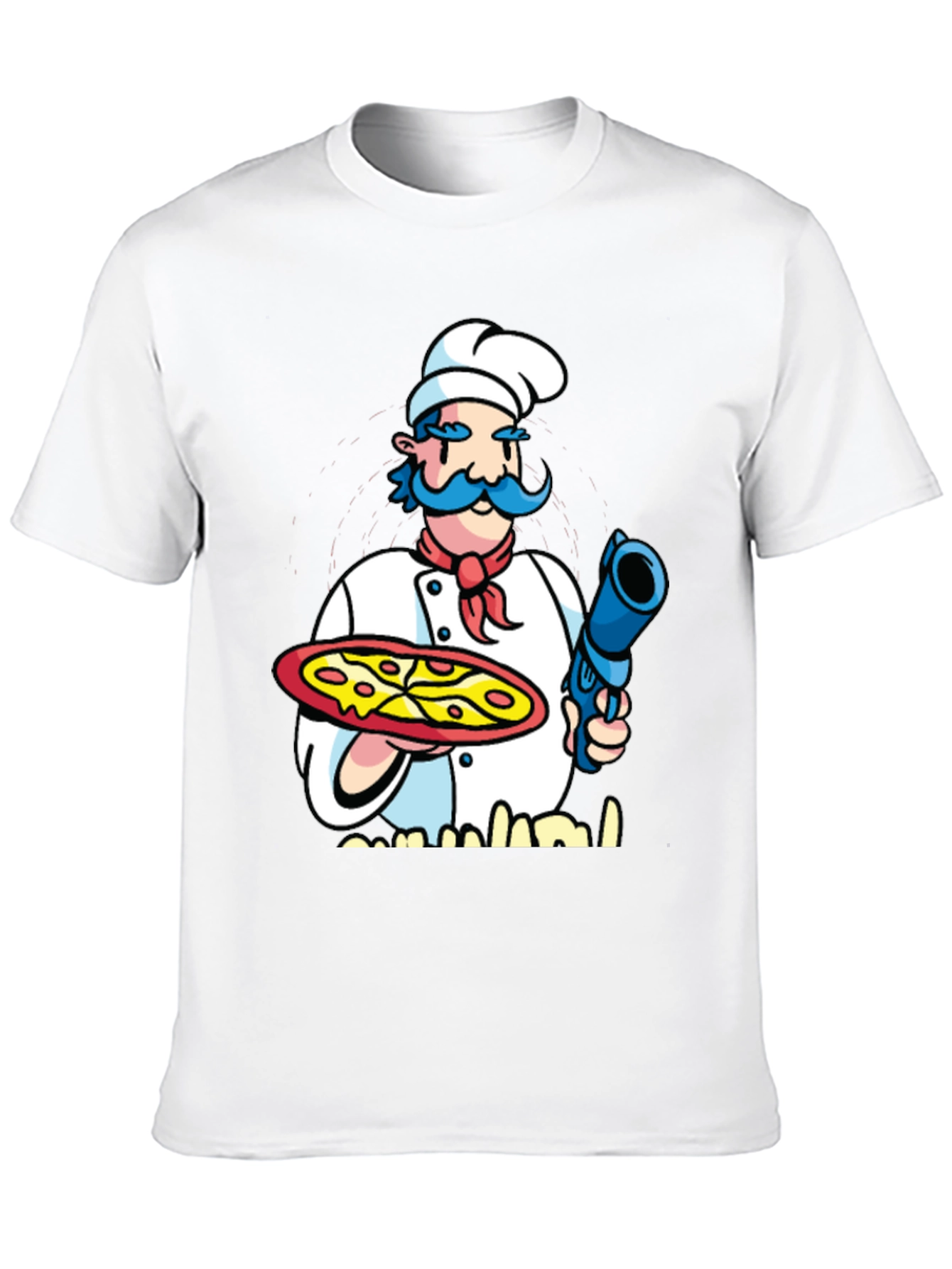 Chef Pizza Gun Graphic T-Shirt