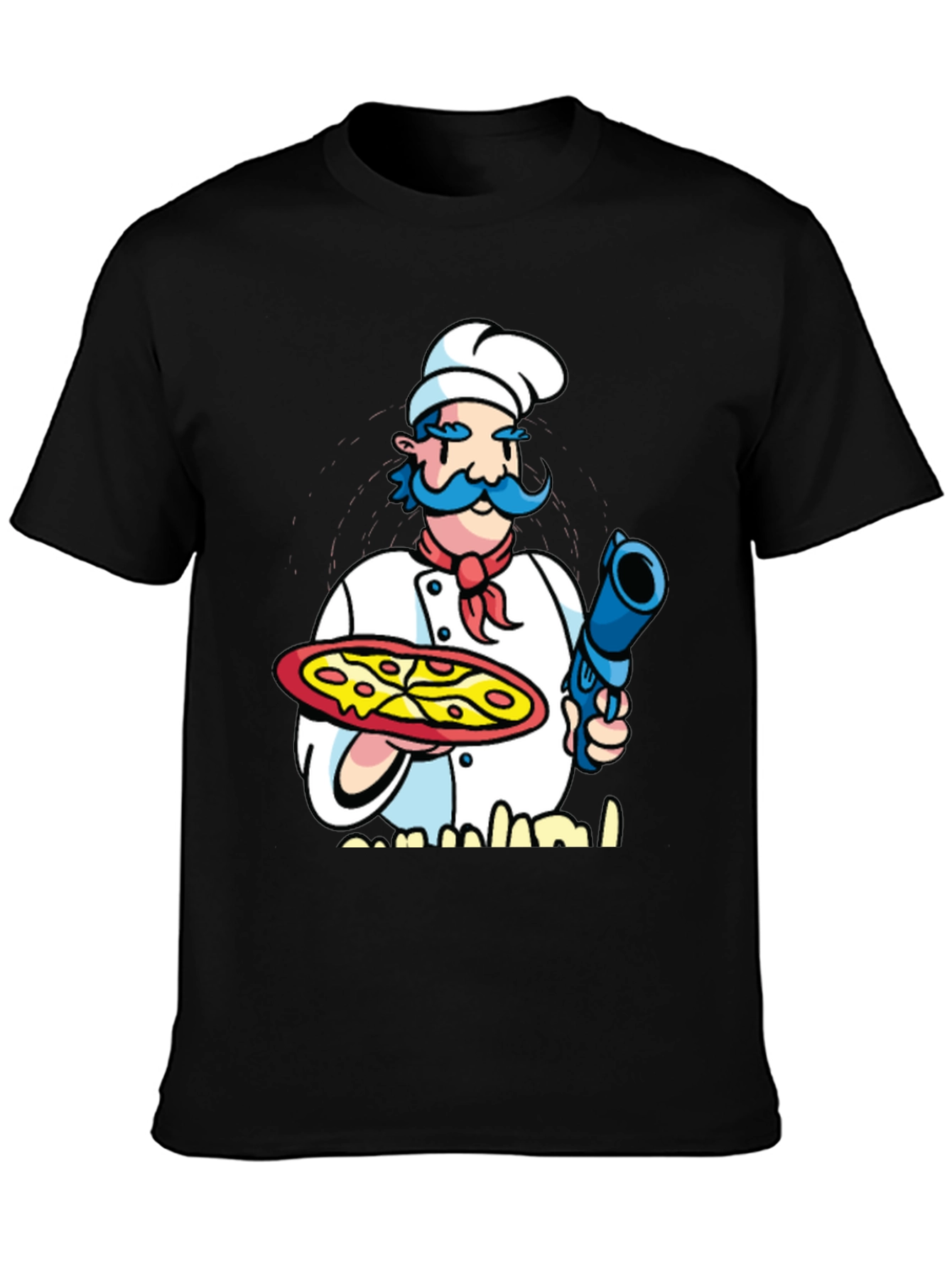 Chef Pizza Gun Graphic T-Shirt