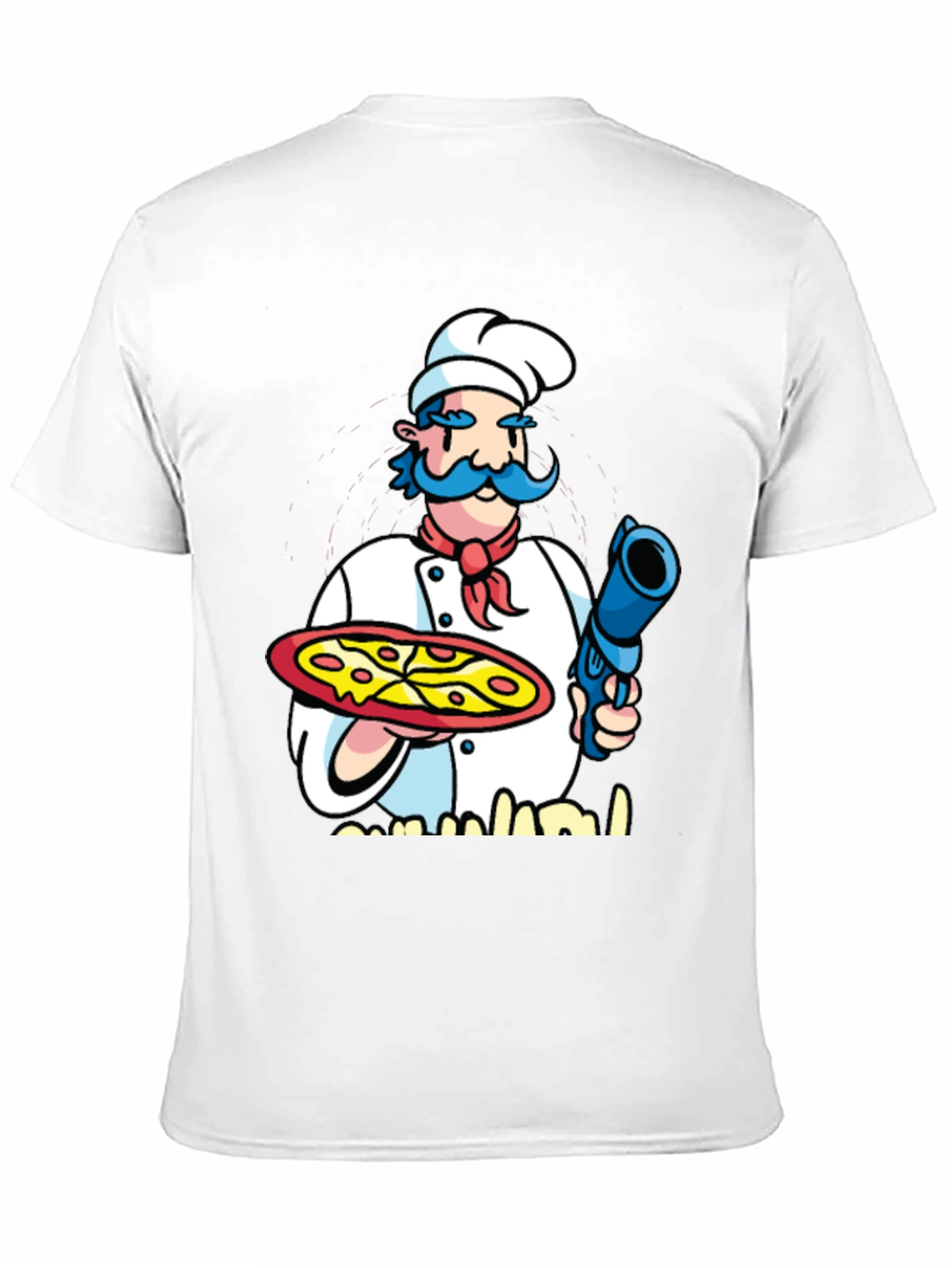 Chef Pizza Gun Graphic T-Shirt