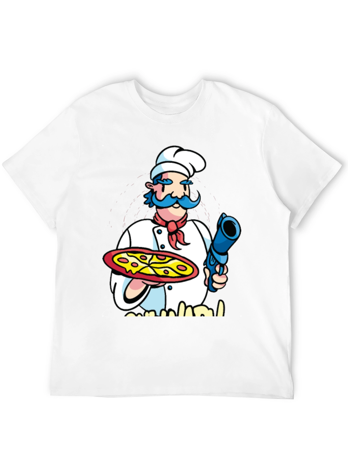 Chef Pizza Gun Graphic T-Shirt