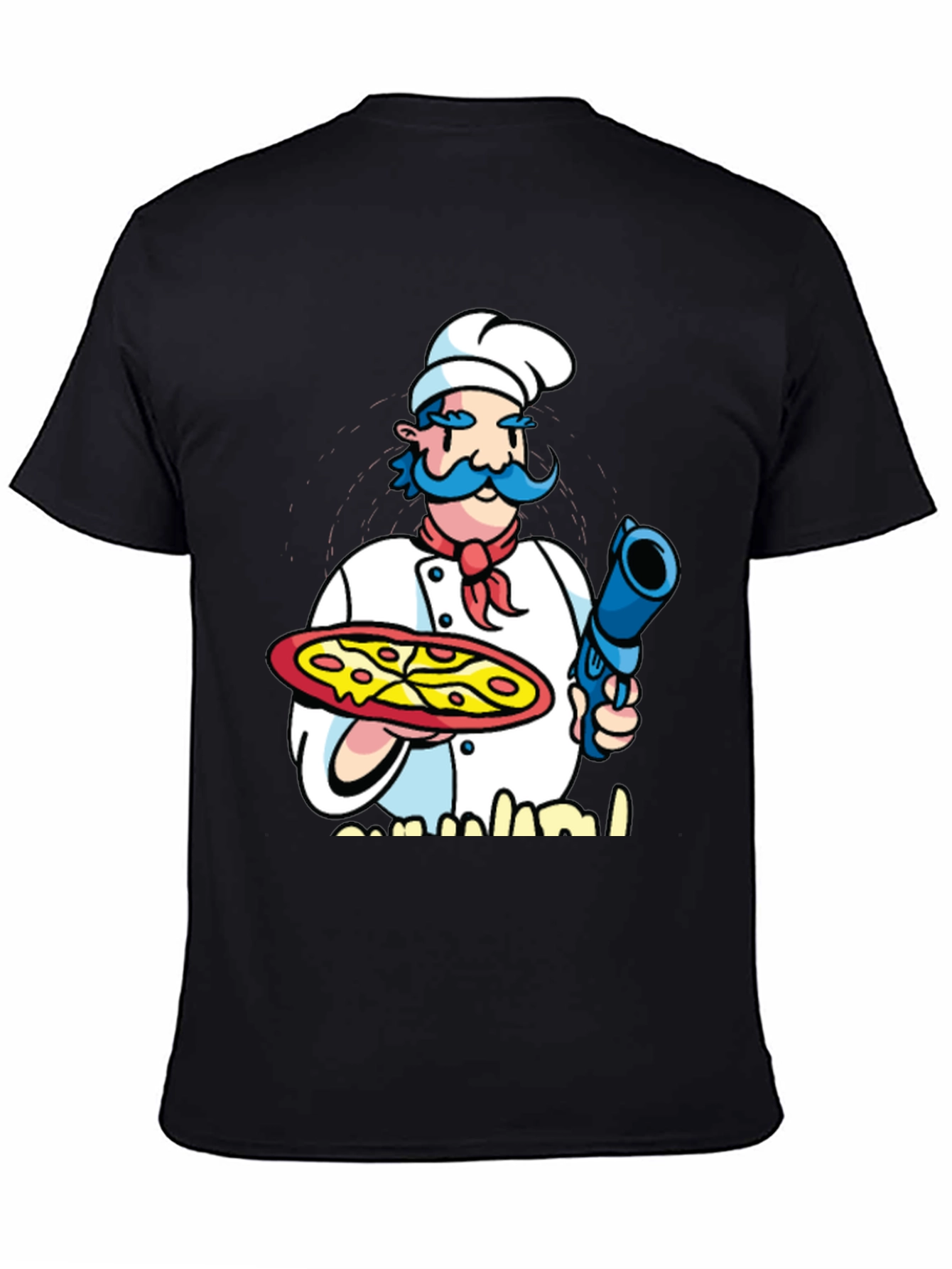 Chef Pizza Gun Graphic T-Shirt