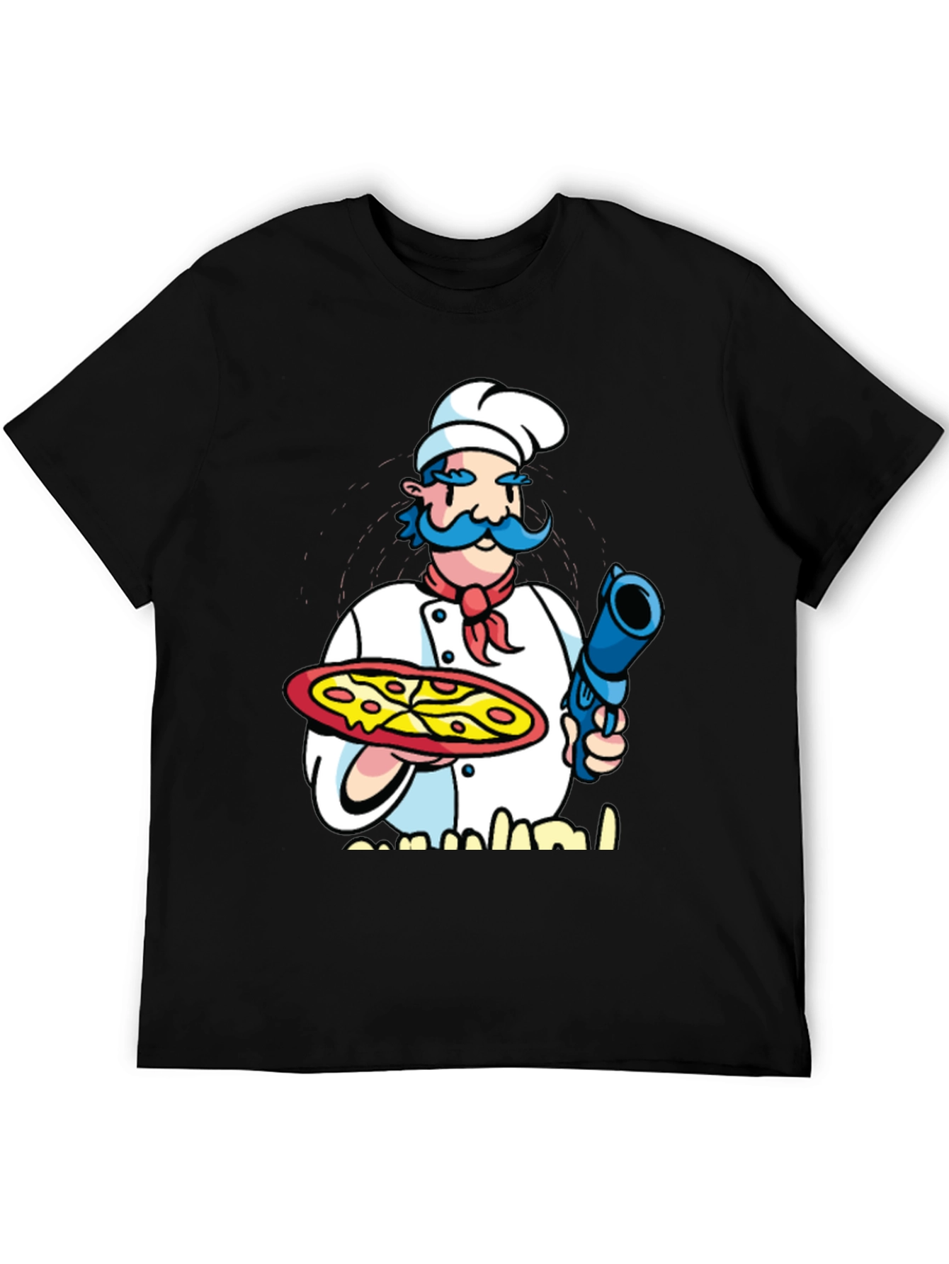 Chef Pizza Gun Graphic T-Shirt