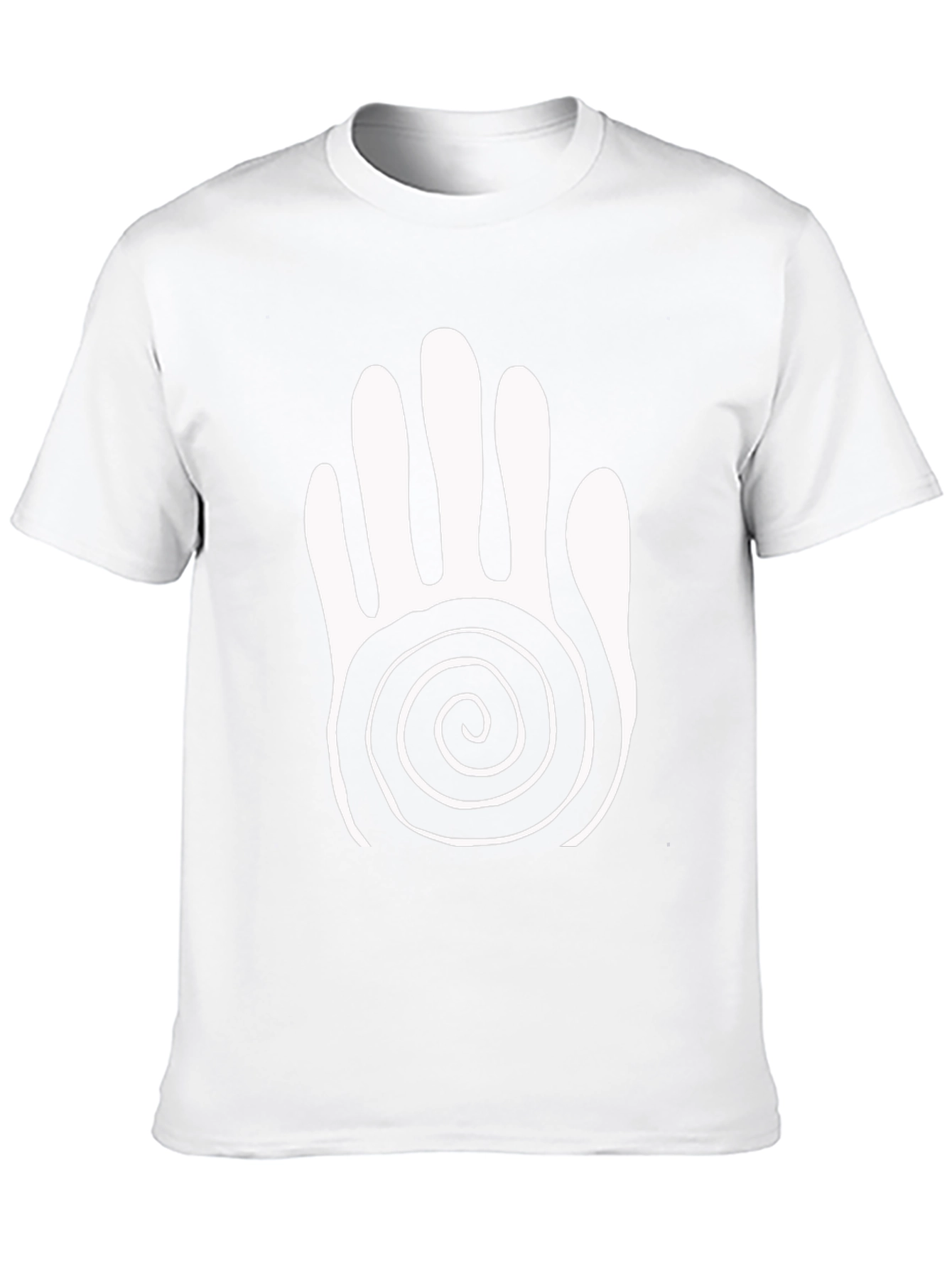 Spiral Hand Graphic Tee - Black Cotton Comfort