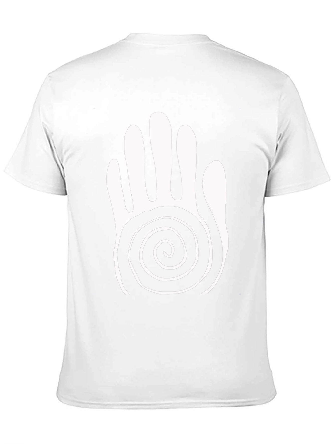Spiral Hand Graphic Tee - Black Cotton Comfort