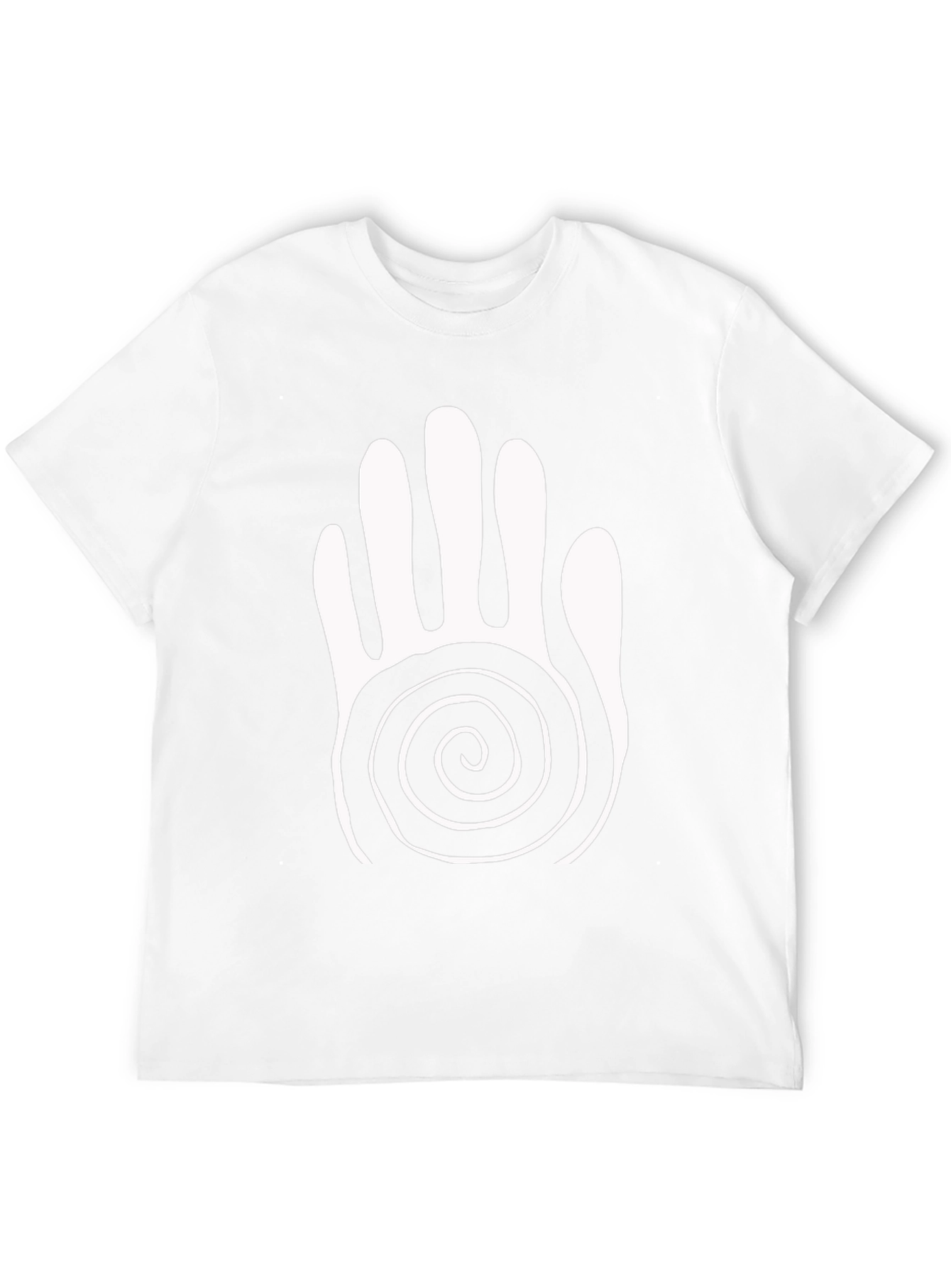 Spiral Hand Graphic Tee - Black Cotton Comfort