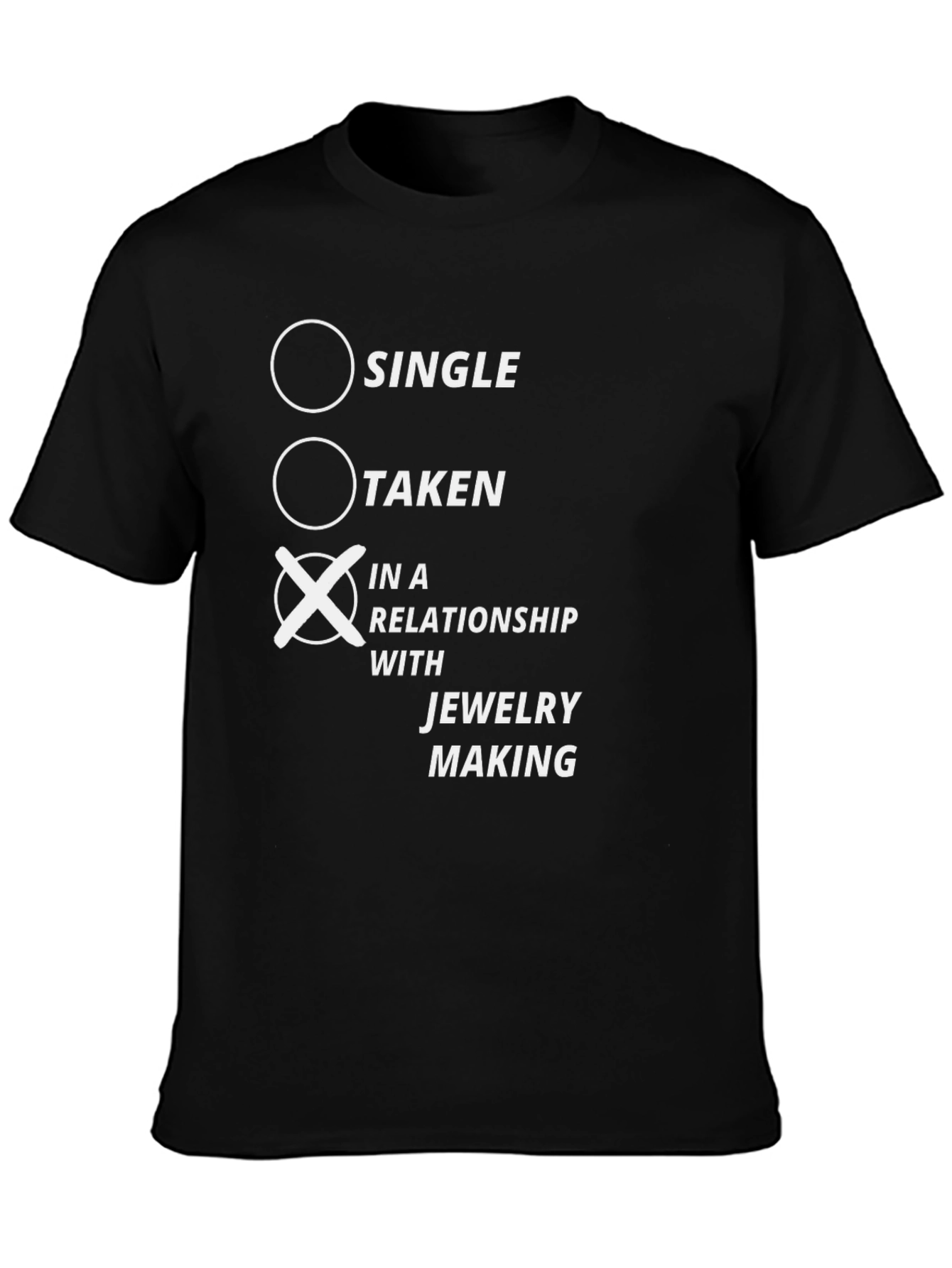 Jewelry Making Relationship T-Shirt - Black