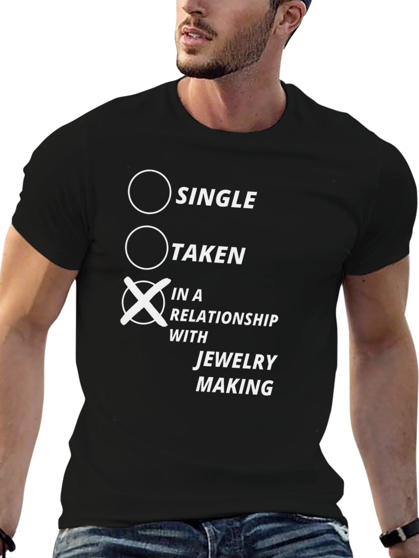 Jewelry Making Relationship T-Shirt - Black
