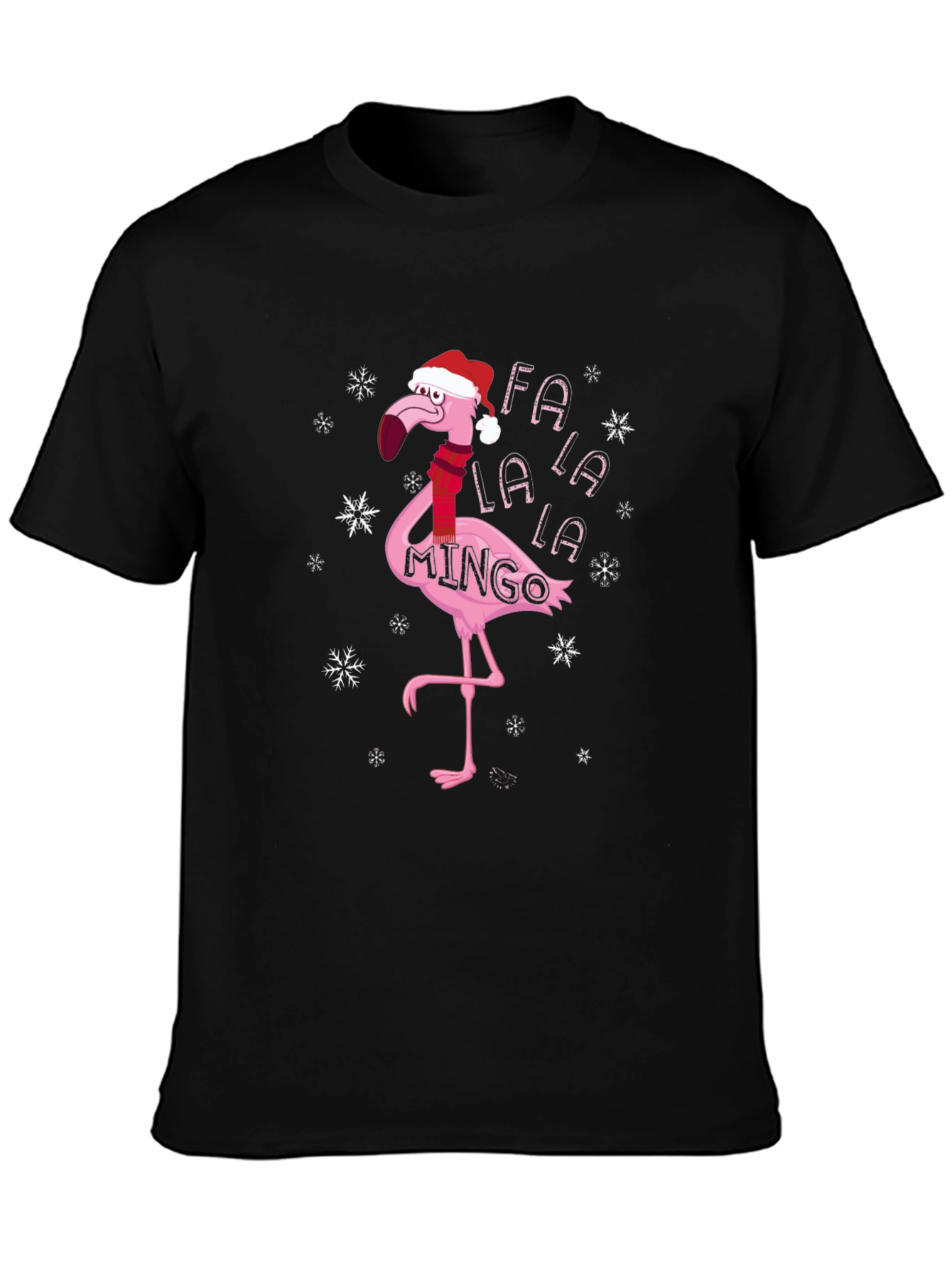 Fa La La Mingo T-Shirt - Christmas Flamingo Tee
