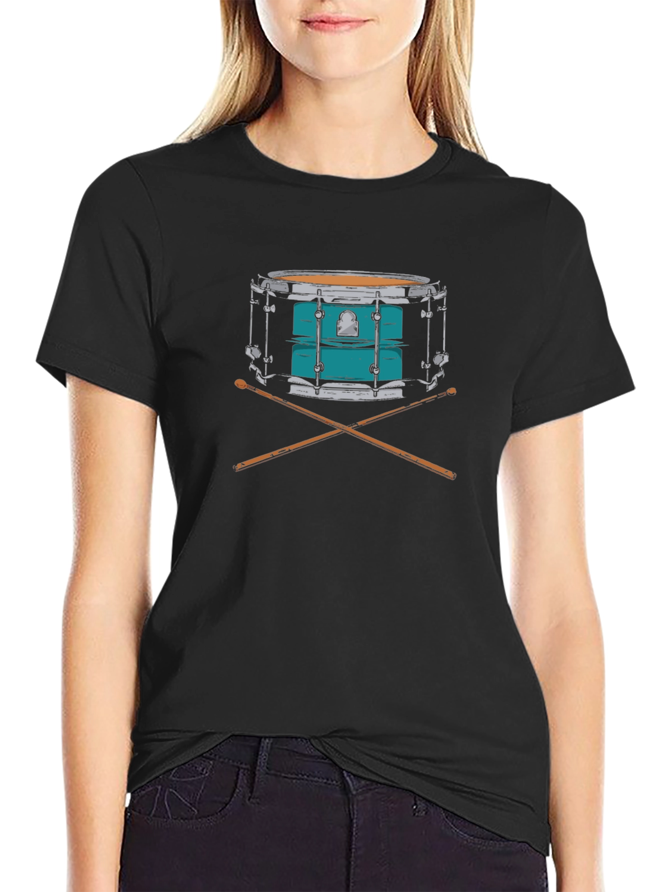 Drum Graphic T-Shirt - Black