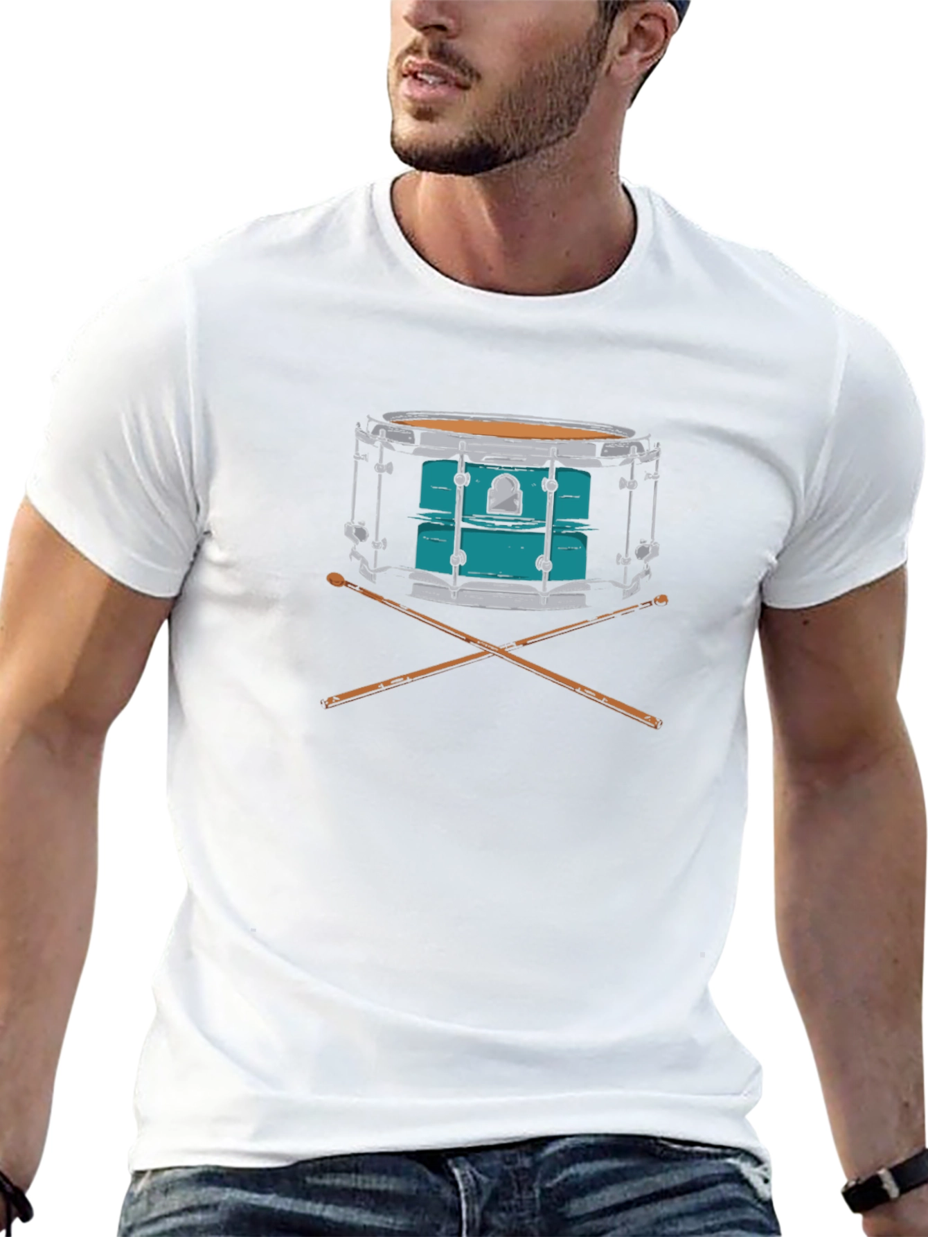 Drum Graphic T-Shirt - Black