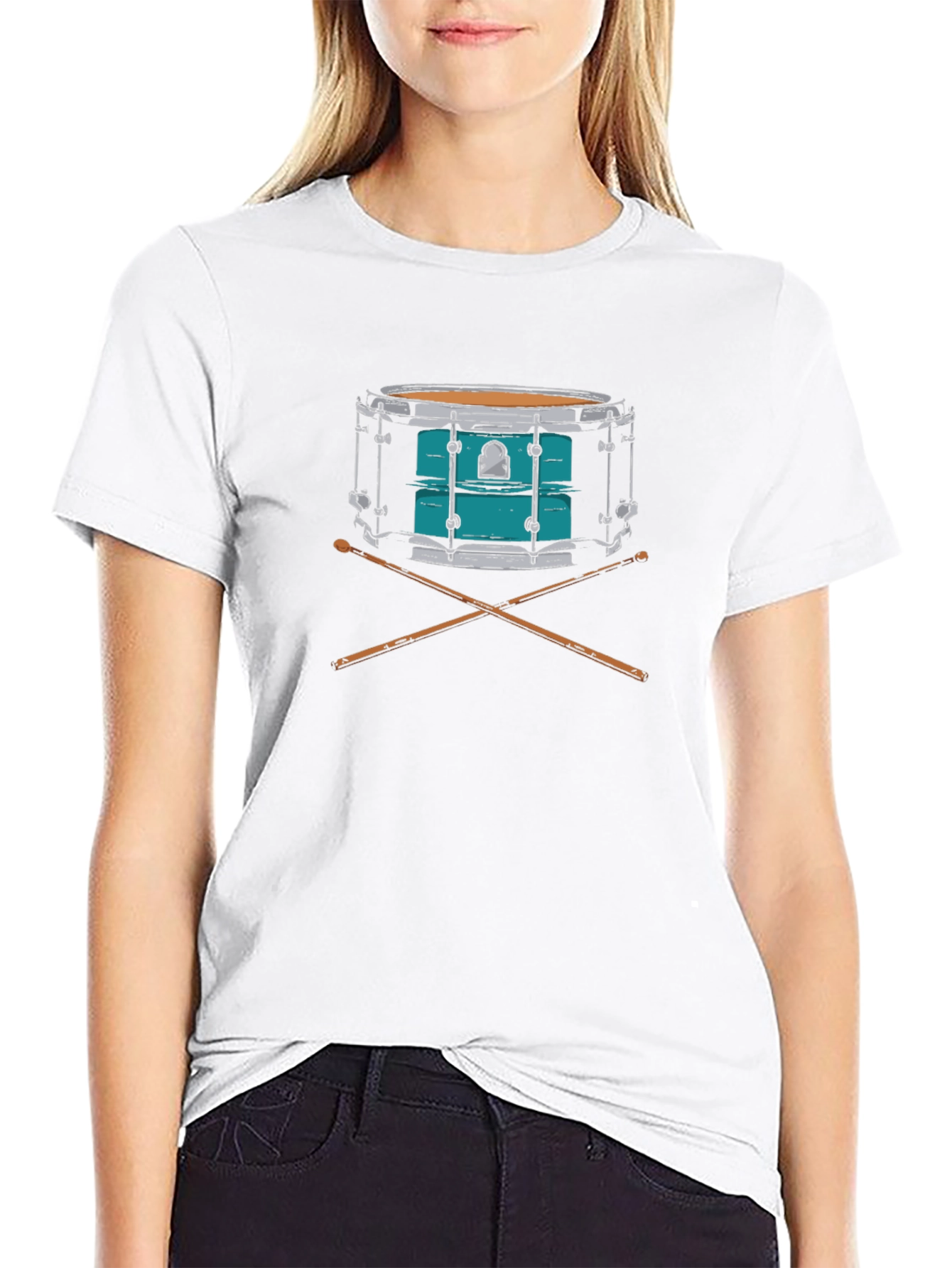 Drum Graphic T-Shirt - Black
