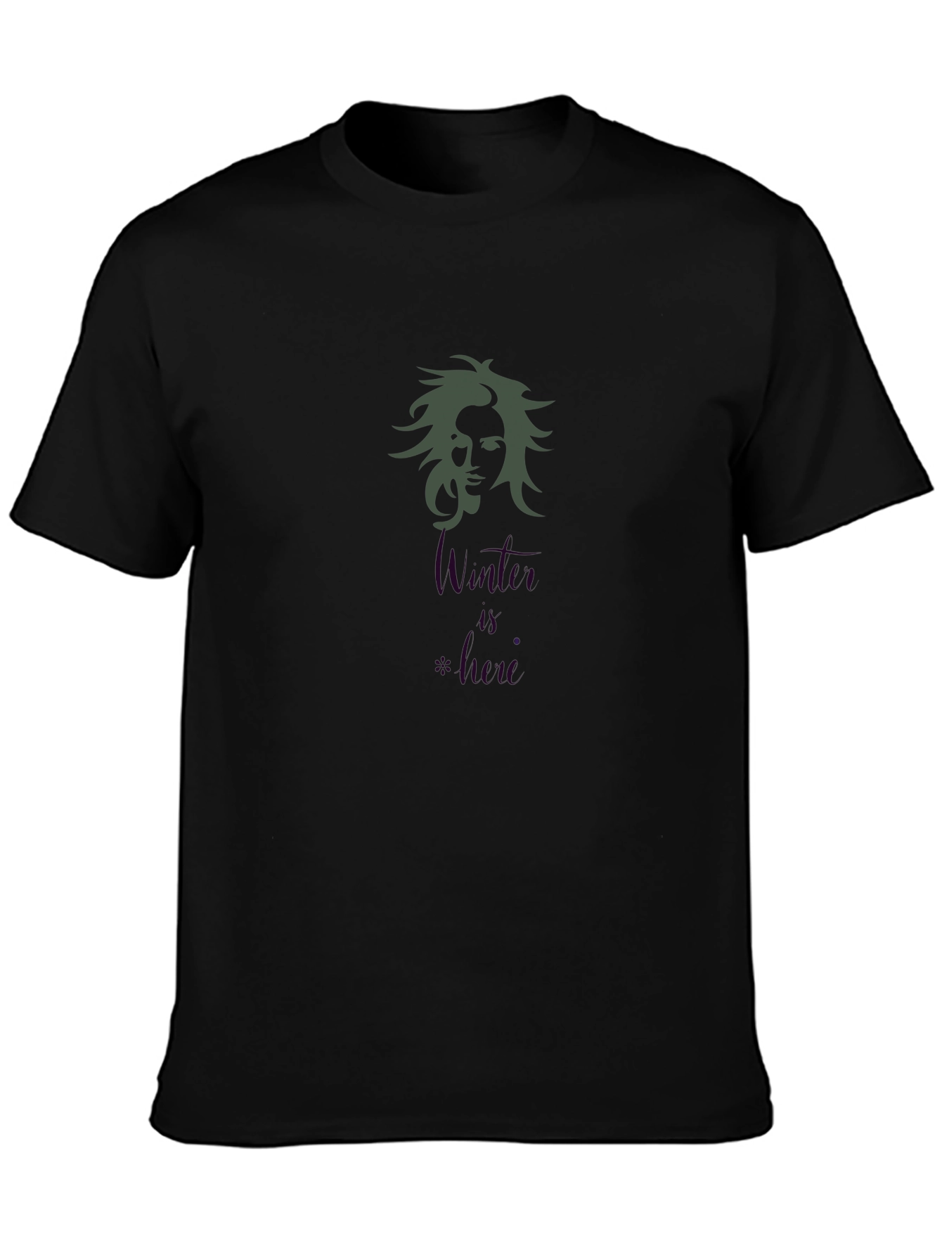 Winter is Here Graphic T-Shirt - Black