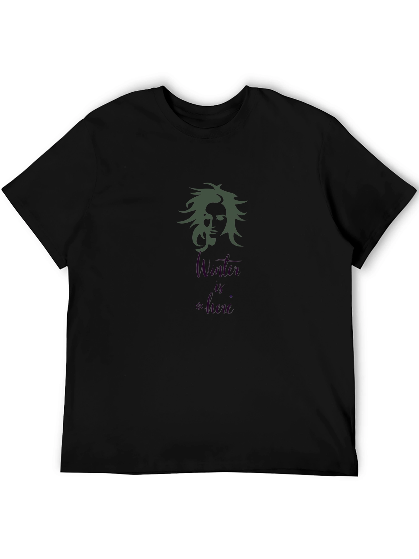 Winter is Here Graphic T-Shirt - Black