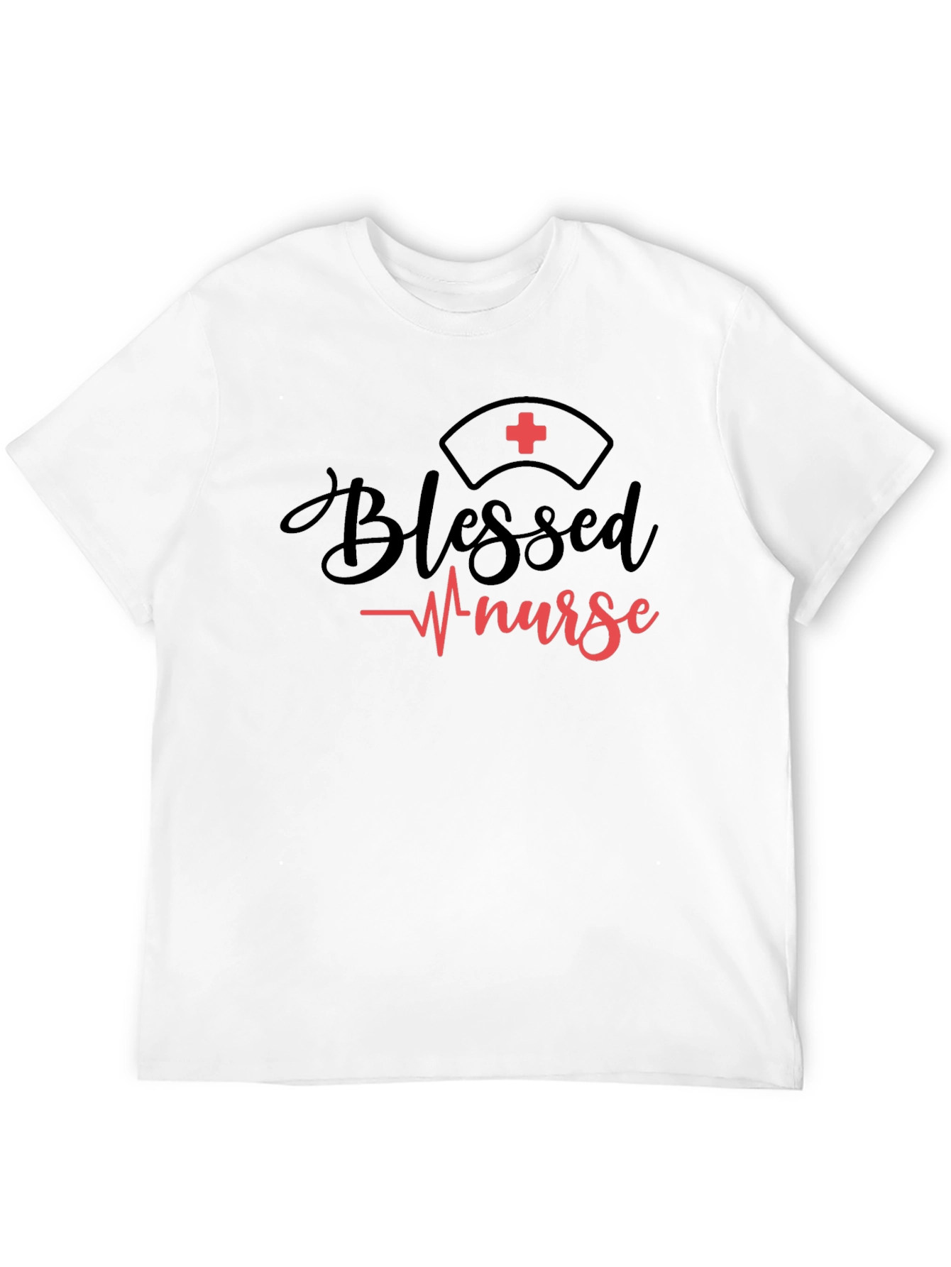 Blessed Nurse Graphic Tee - Black