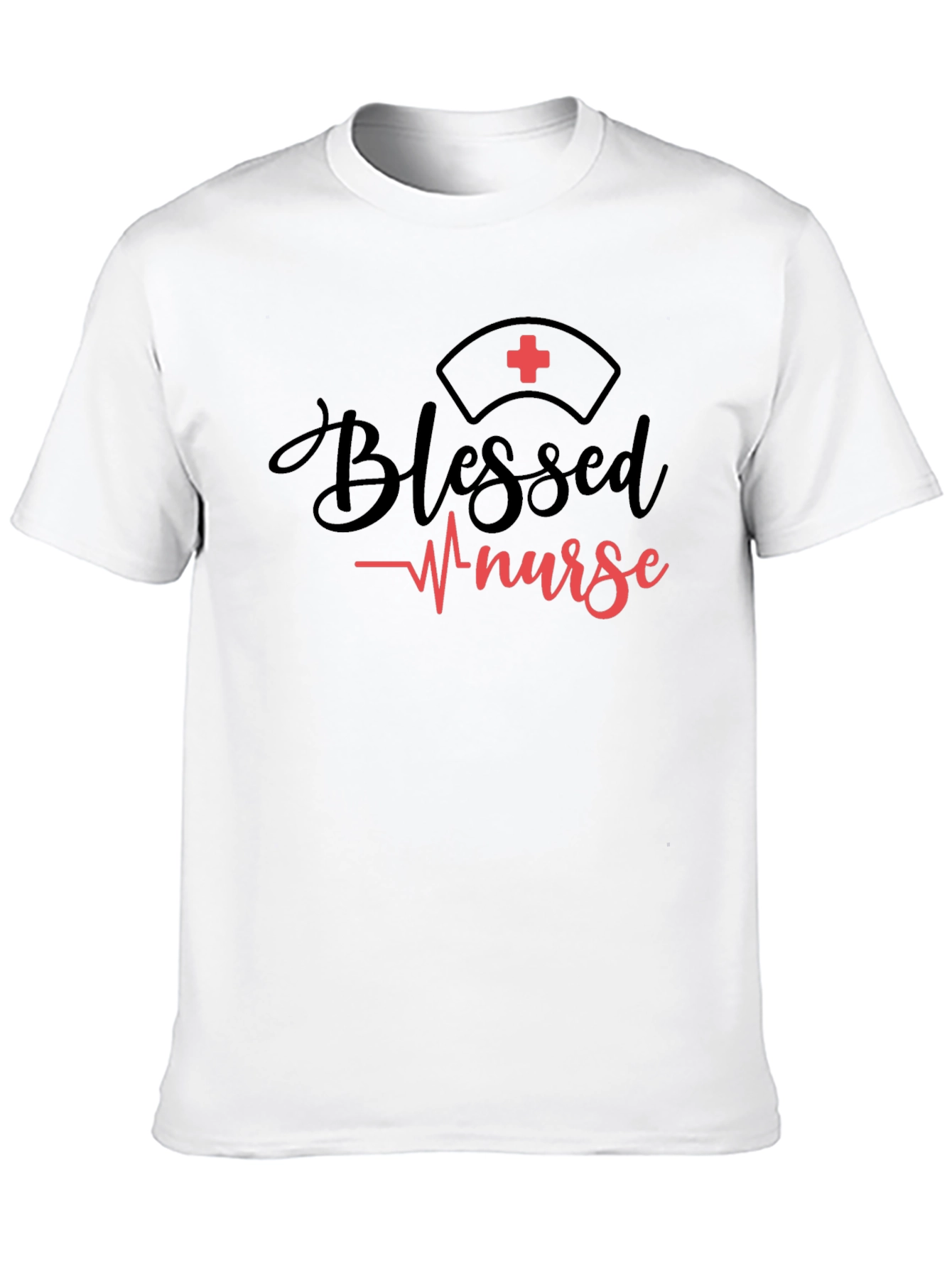 Blessed Nurse Graphic Tee - Black