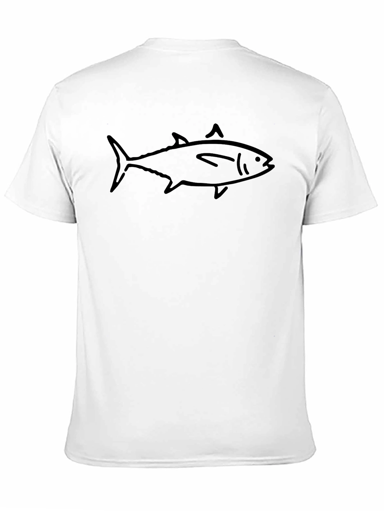 Mens Black T-Shirt - Tuna Fish Graphic Tee