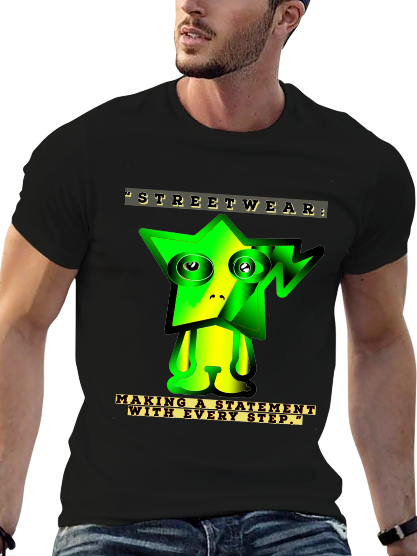 Streetwear Star Graphic T-Shirt