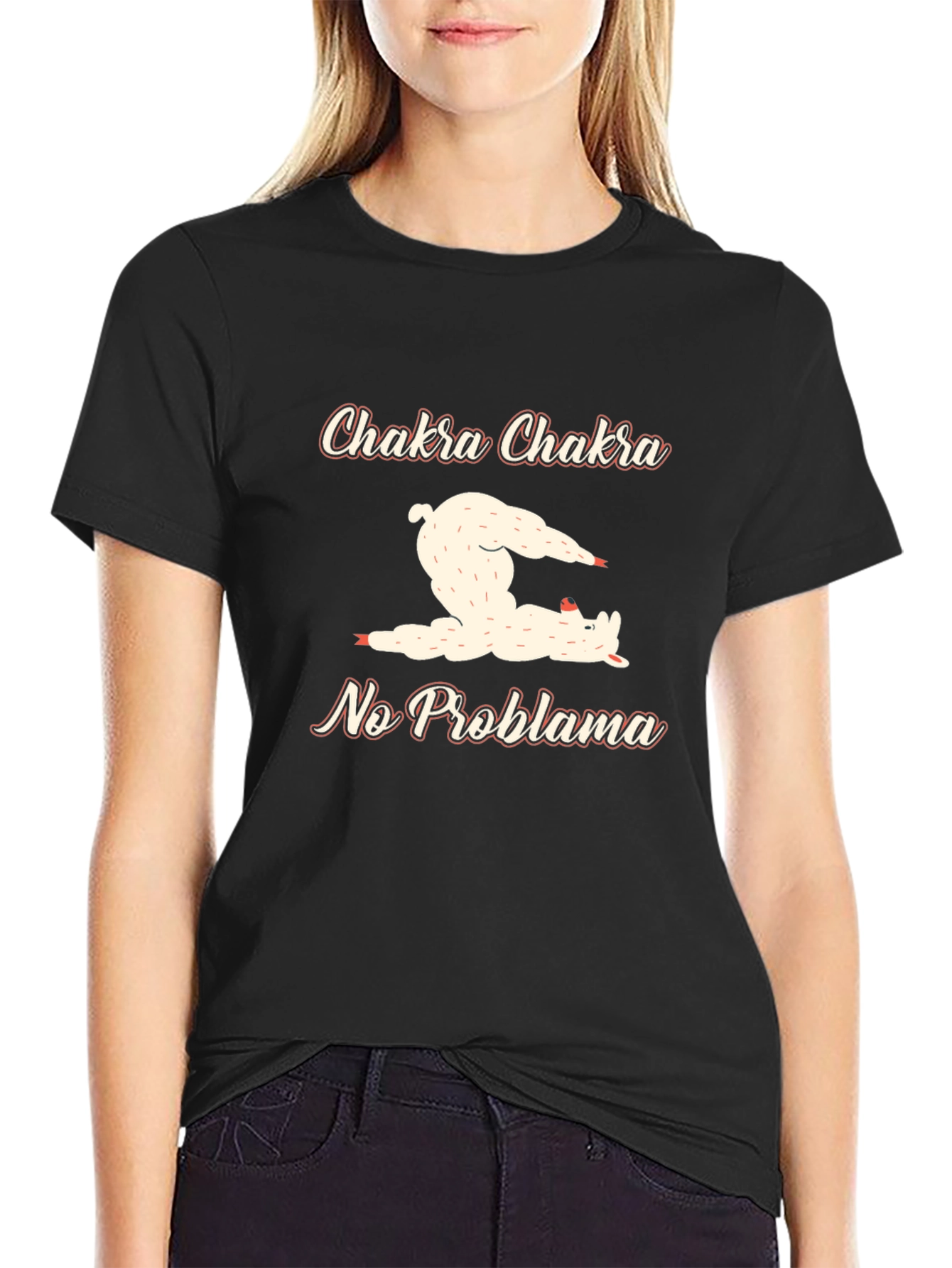 Chakra Llama Tee - No Problama Yoga Humor